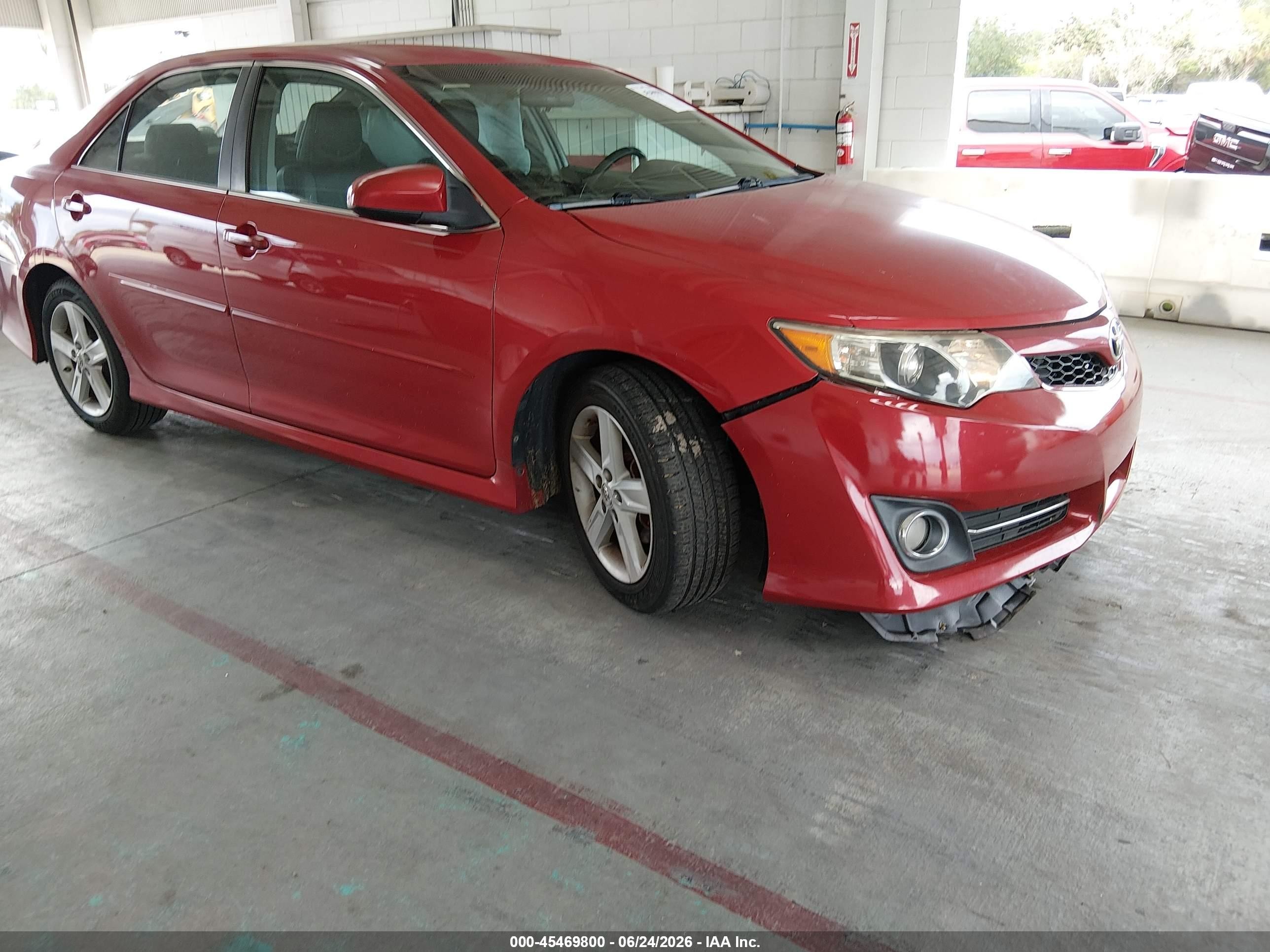 2013 Toyota Camry Se Red vin: 4T1BF1FKXDU661308