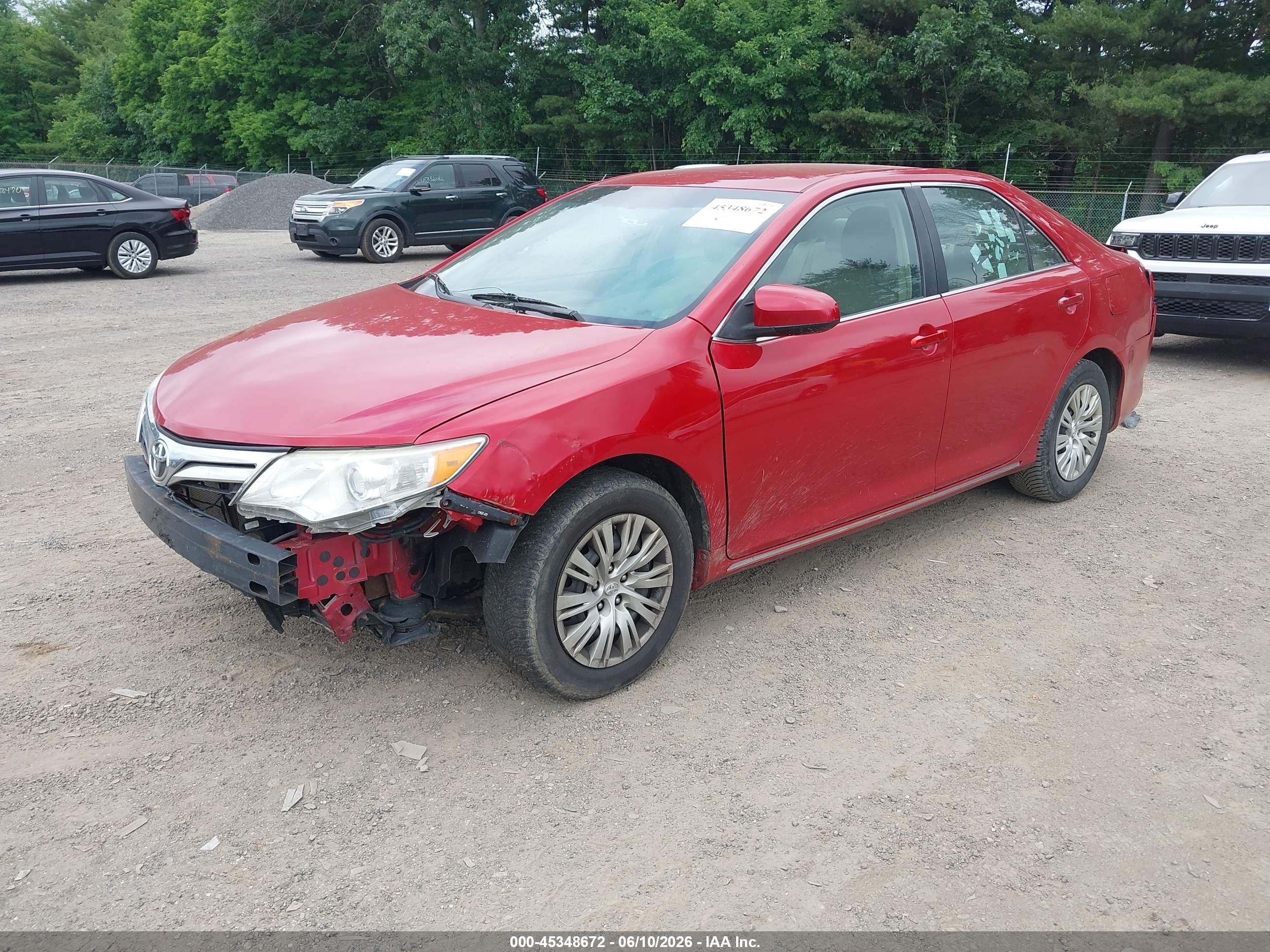 2013 Toyota Camry Le Red vin: 4T1BF1FKXDU688475