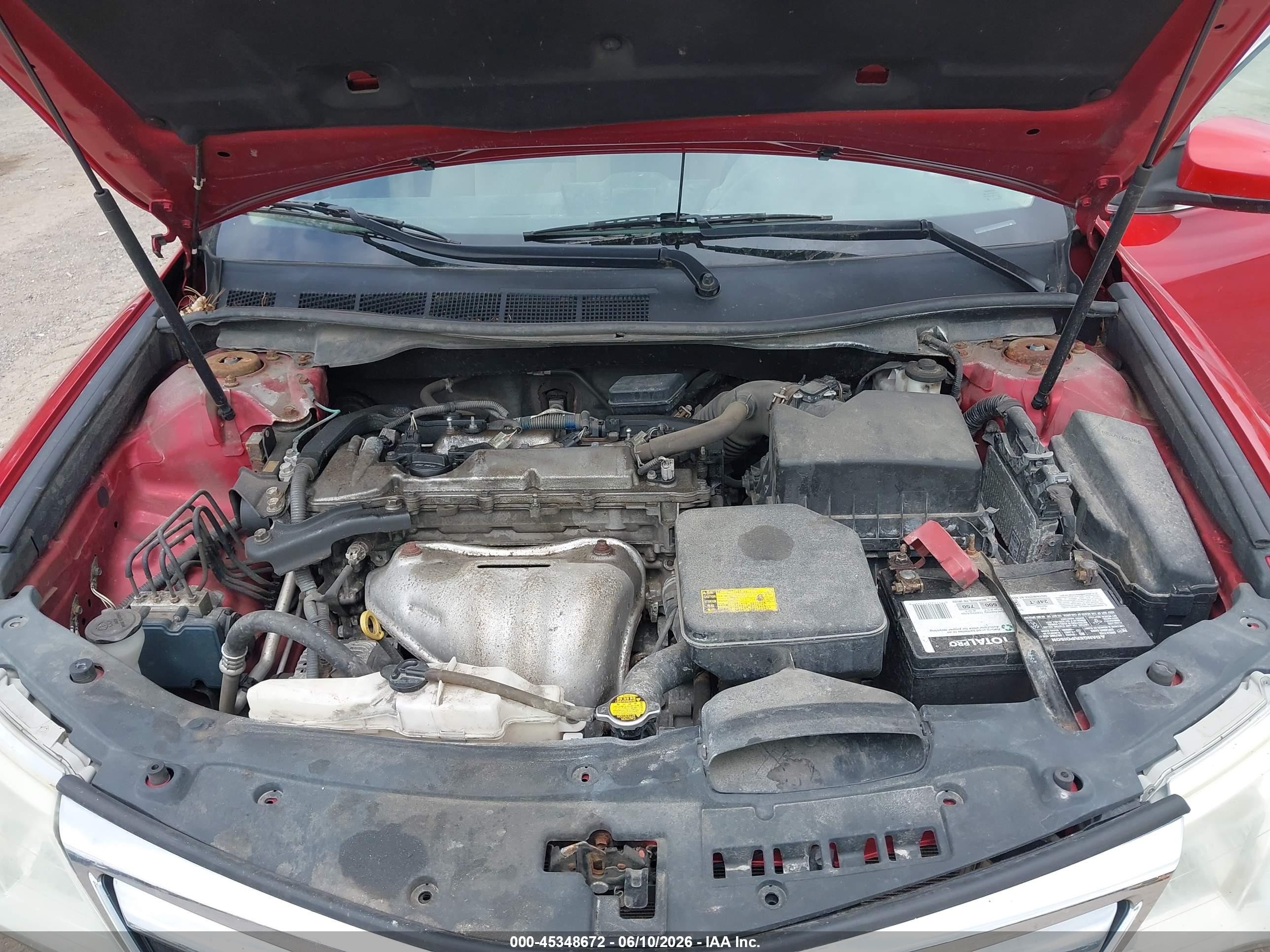 2013 Toyota Camry Le Red vin: 4T1BF1FKXDU688475