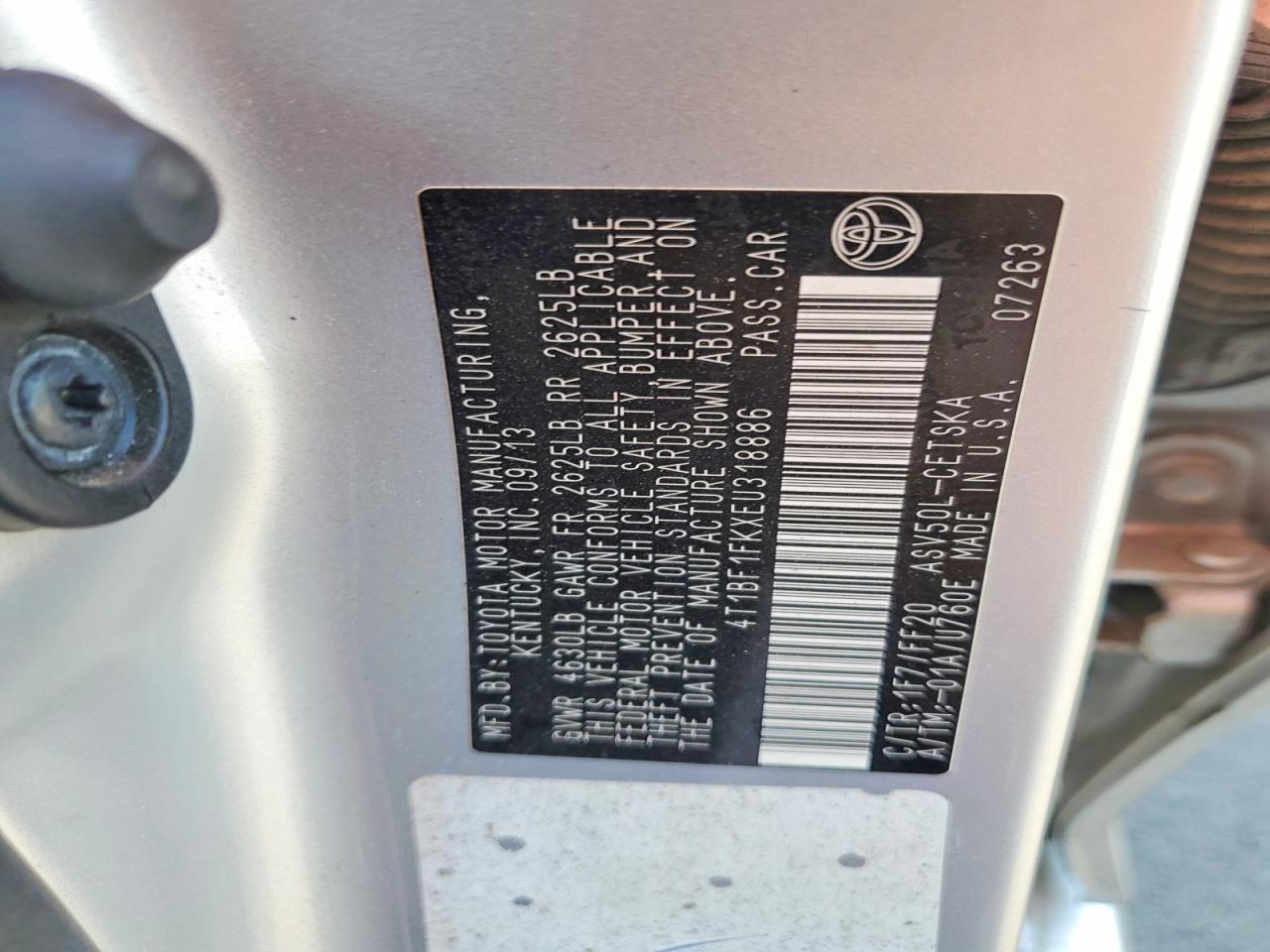 2014 Toyota Camry Se Silver vin: 4T1BF1FKXEU318886