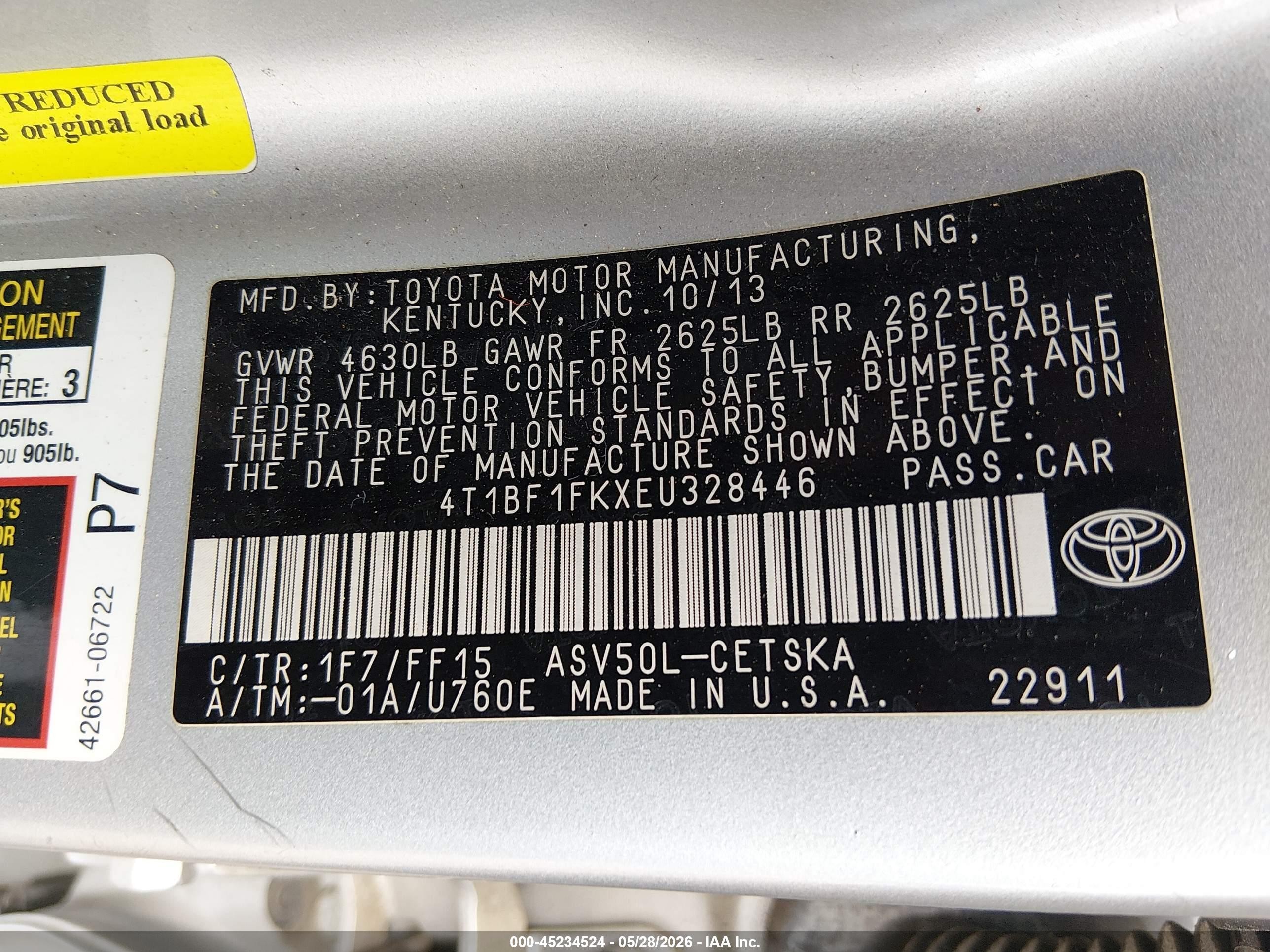 2014 Toyota Camry Se Silver vin: 4T1BF1FKXEU328446