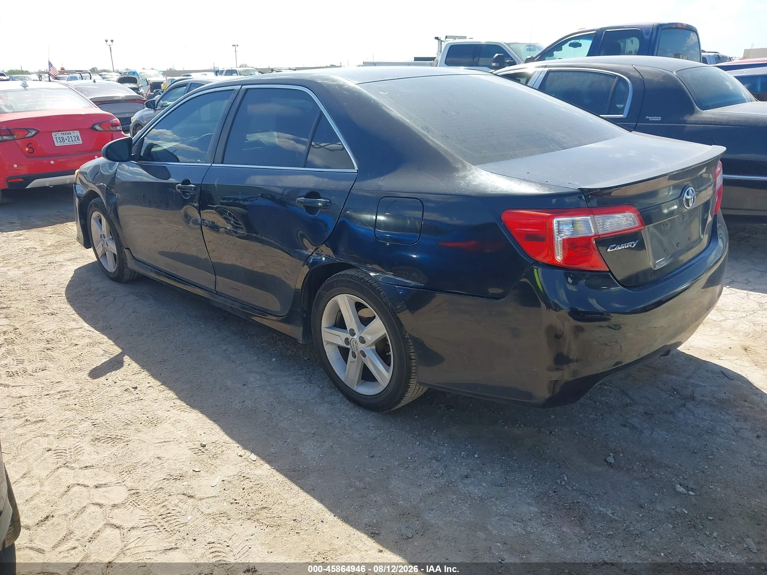 2014 Toyota Camry Se Black vin: 4T1BF1FKXEU352701