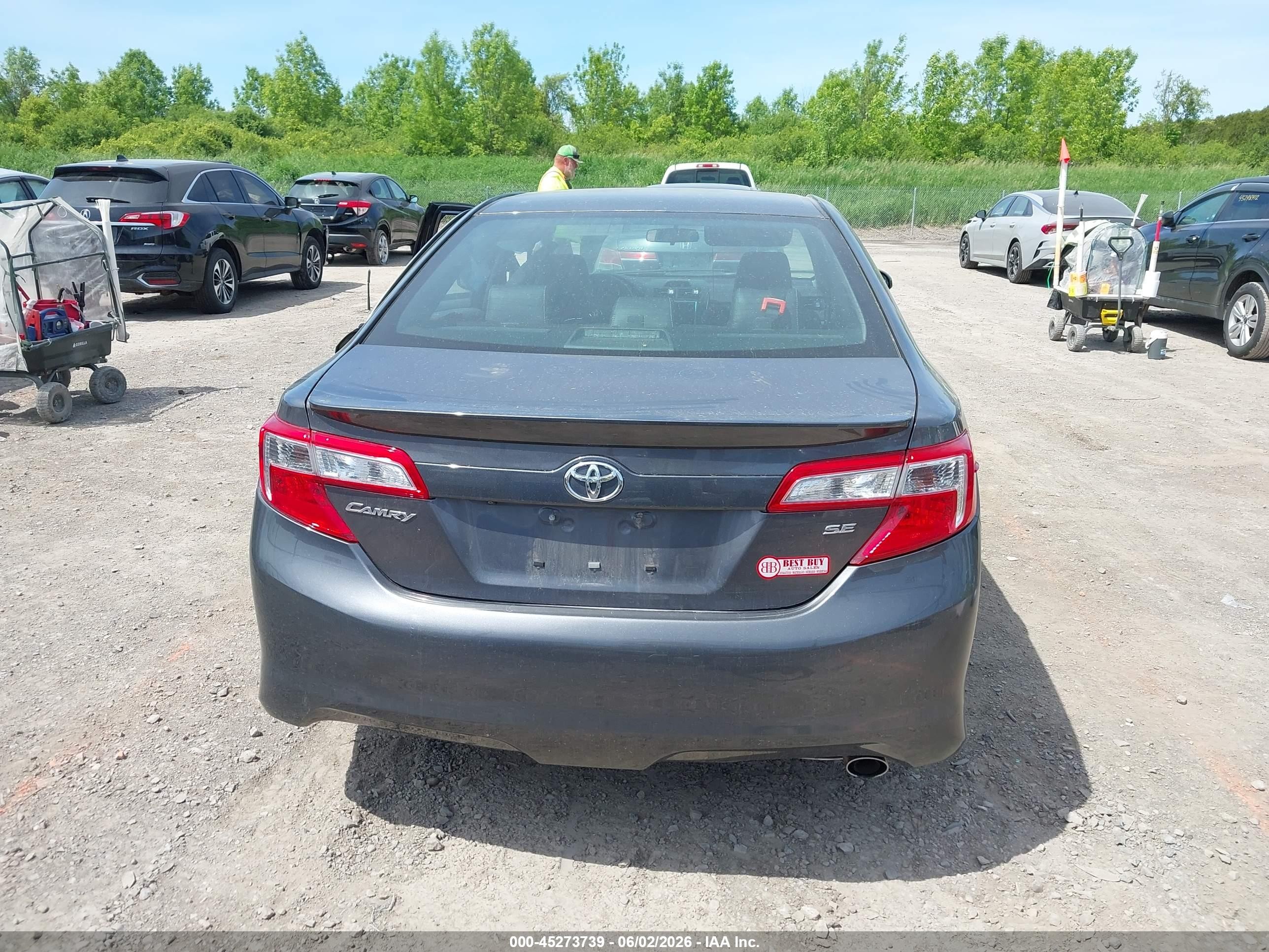 2014 Toyota Camry Se Gray vin: 4T1BF1FKXEU375511