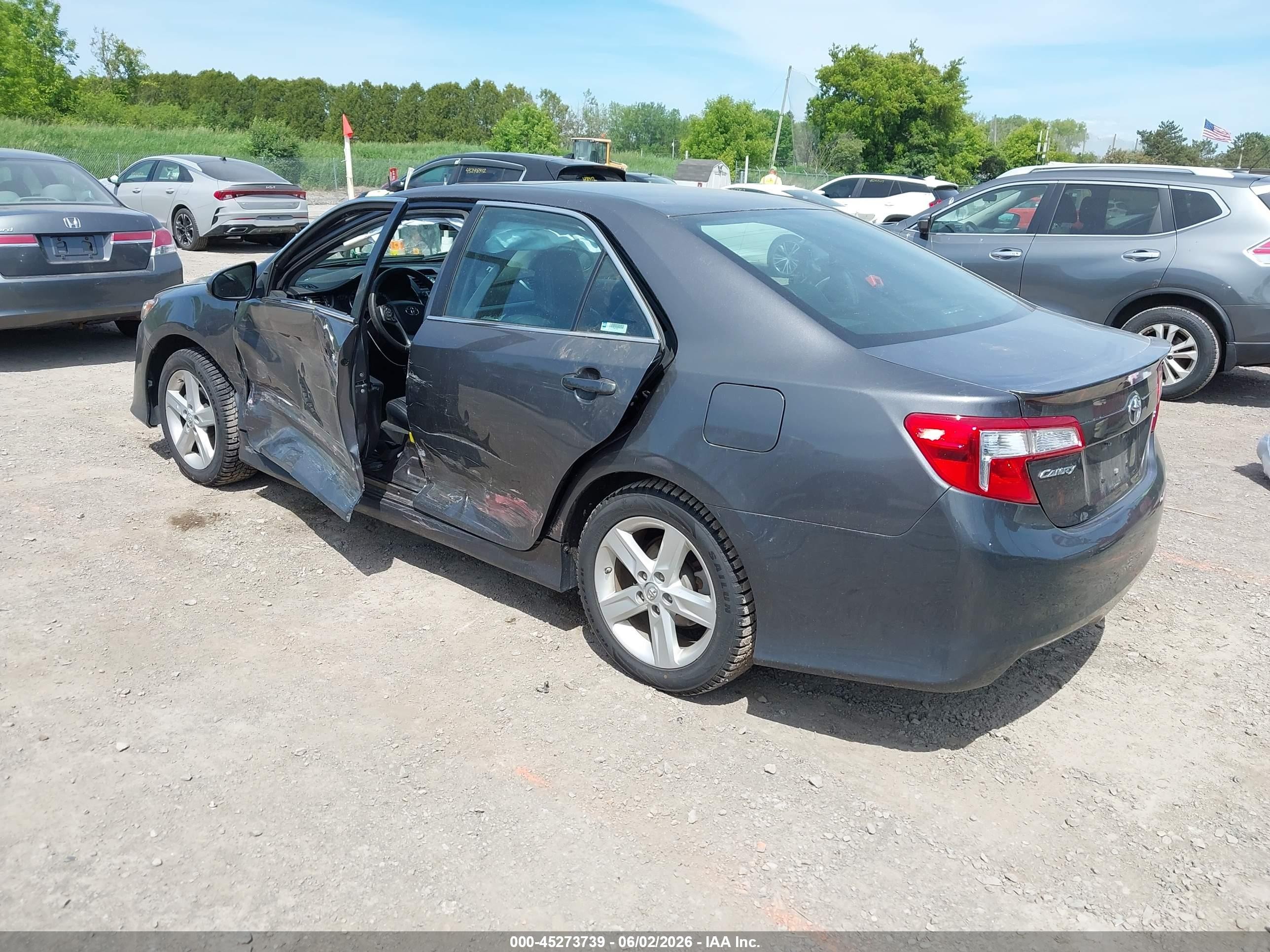 2014 Toyota Camry Se Gray vin: 4T1BF1FKXEU375511