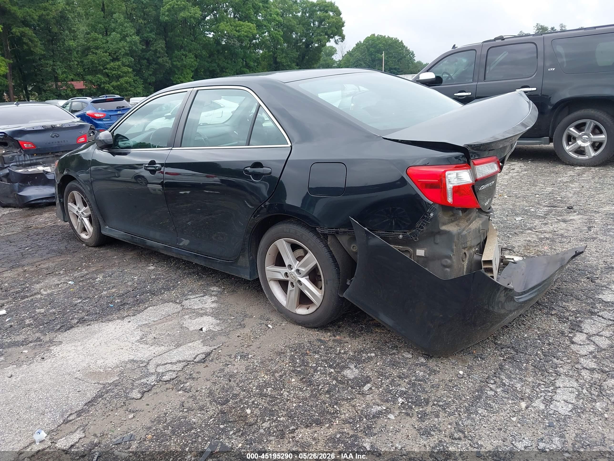 2014 Toyota Camry Se Черный vin: 4T1BF1FKXEU383267