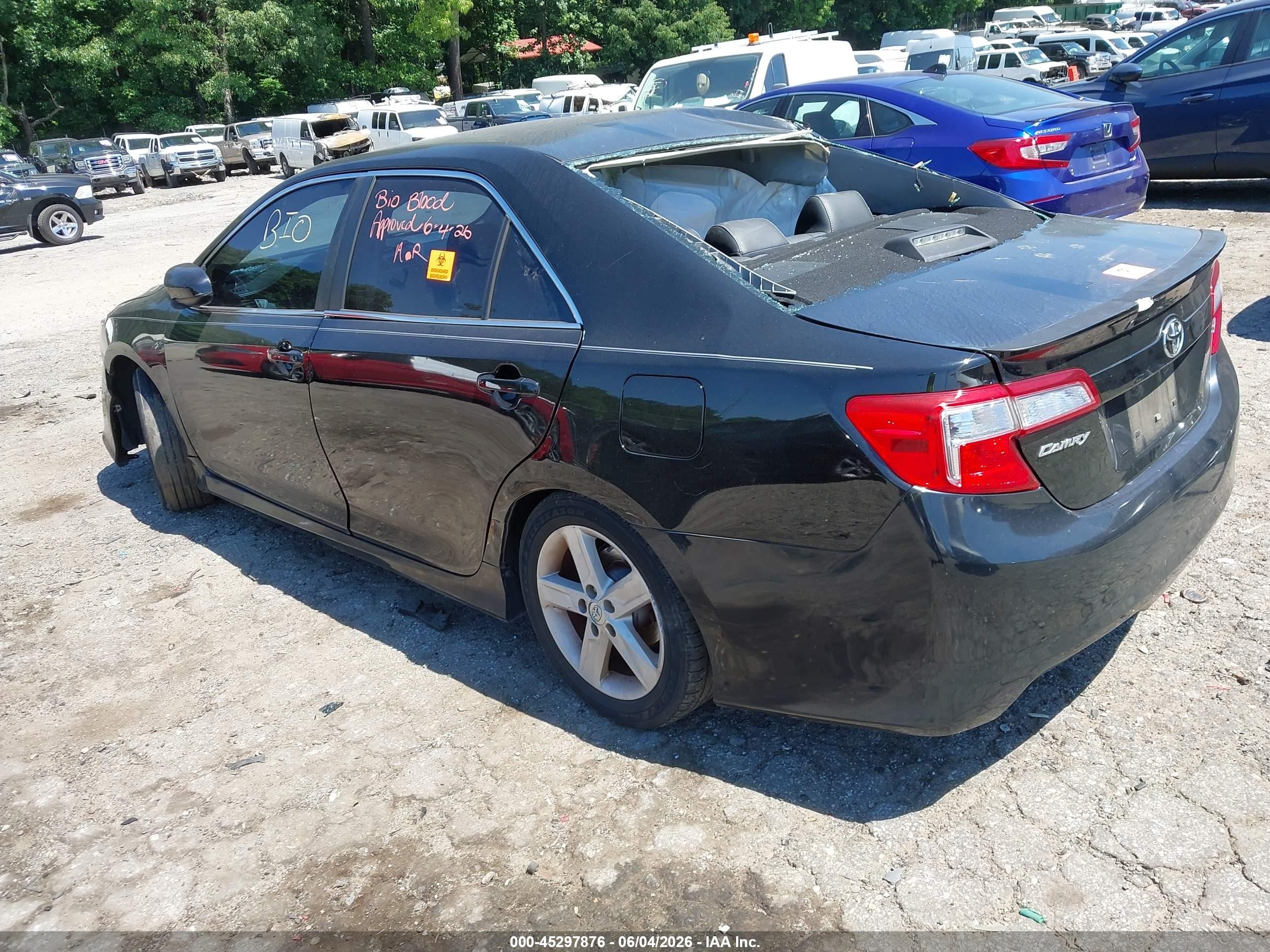 2014 Toyota Camry Se Black vin: 4T1BF1FKXEU383625