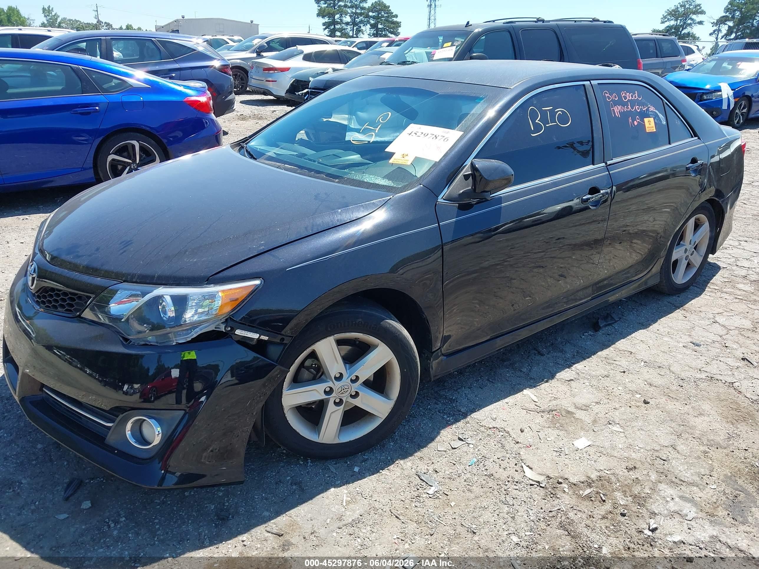2014 Toyota Camry Se Black vin: 4T1BF1FKXEU383625