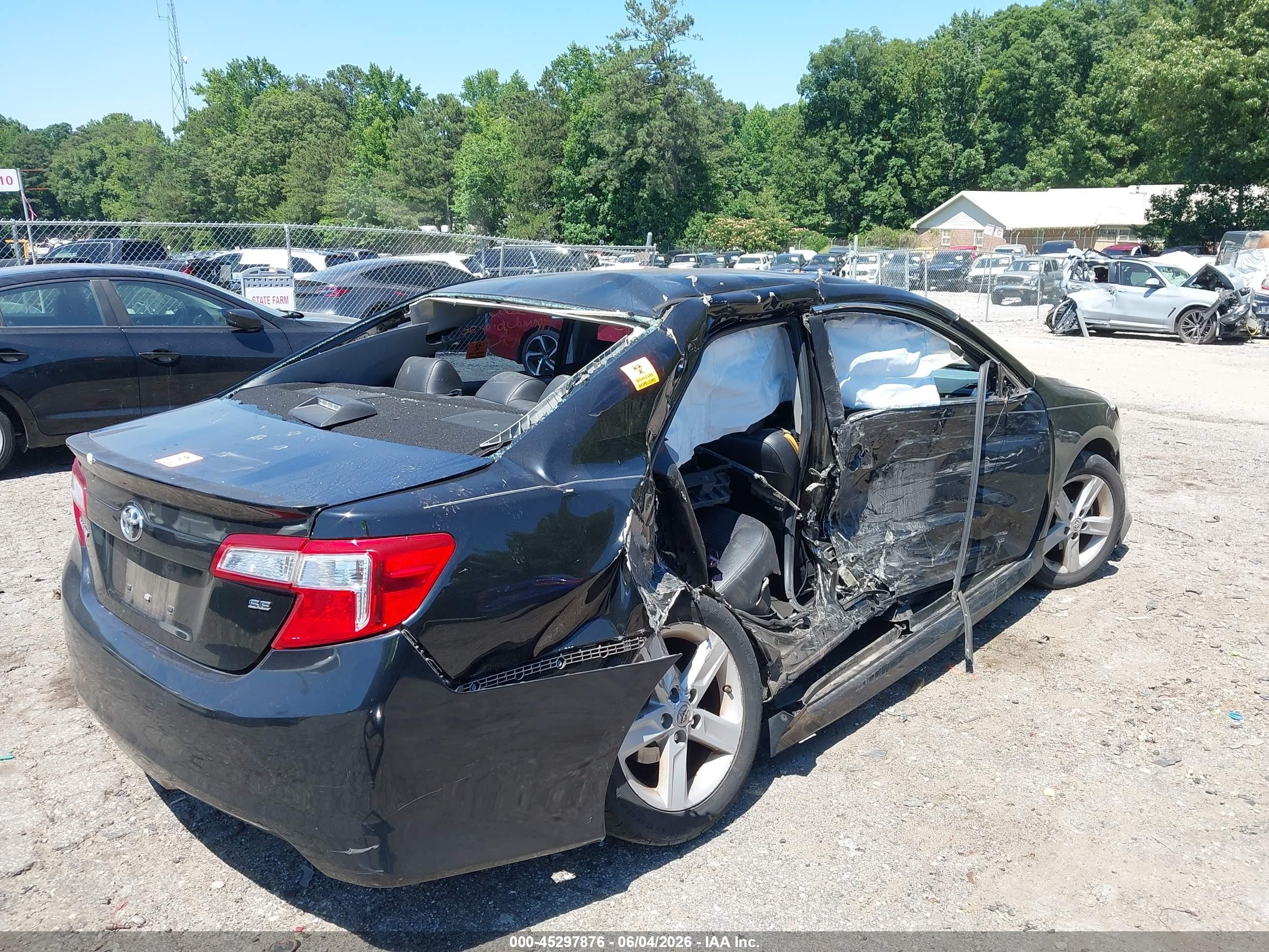 2014 Toyota Camry Se Black vin: 4T1BF1FKXEU383625