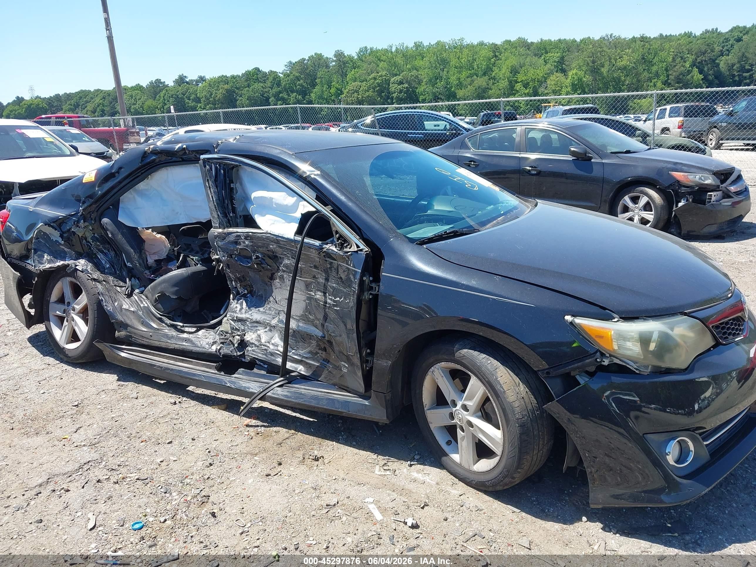 2014 Toyota Camry Se Black vin: 4T1BF1FKXEU383625