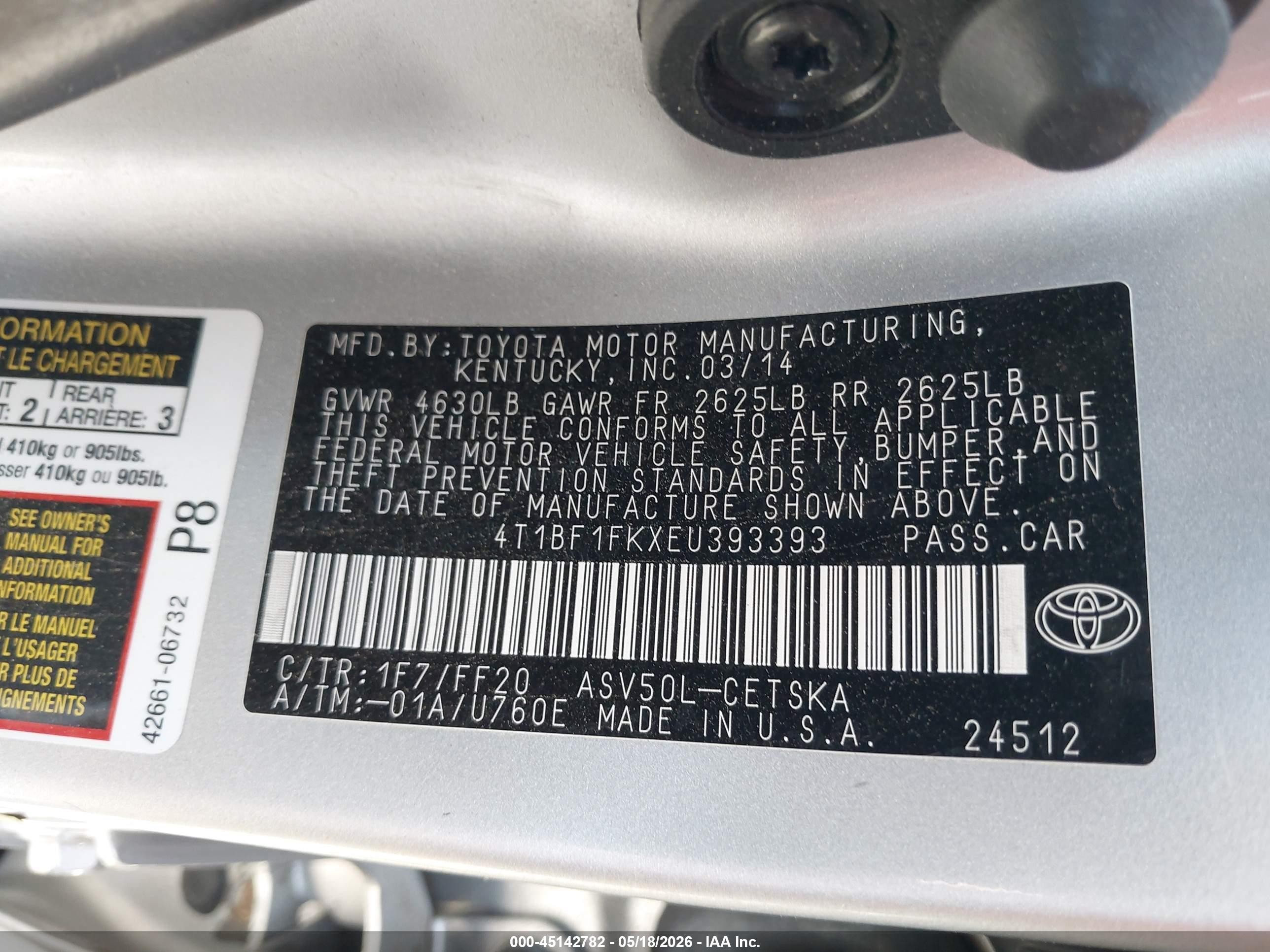 2014 Toyota Camry Se Sport Silver vin: 4T1BF1FKXEU393393