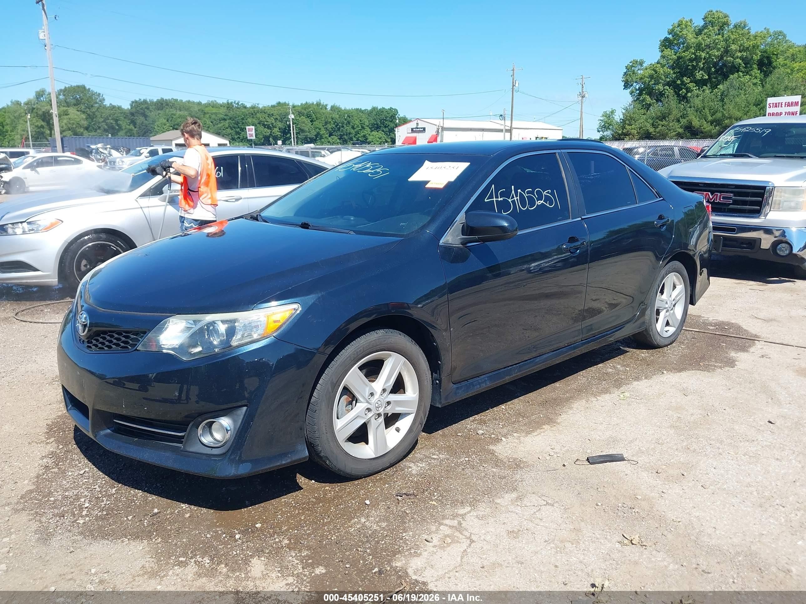 2014 Toyota Camry Se Dark Blue vin: 4T1BF1FKXEU395547