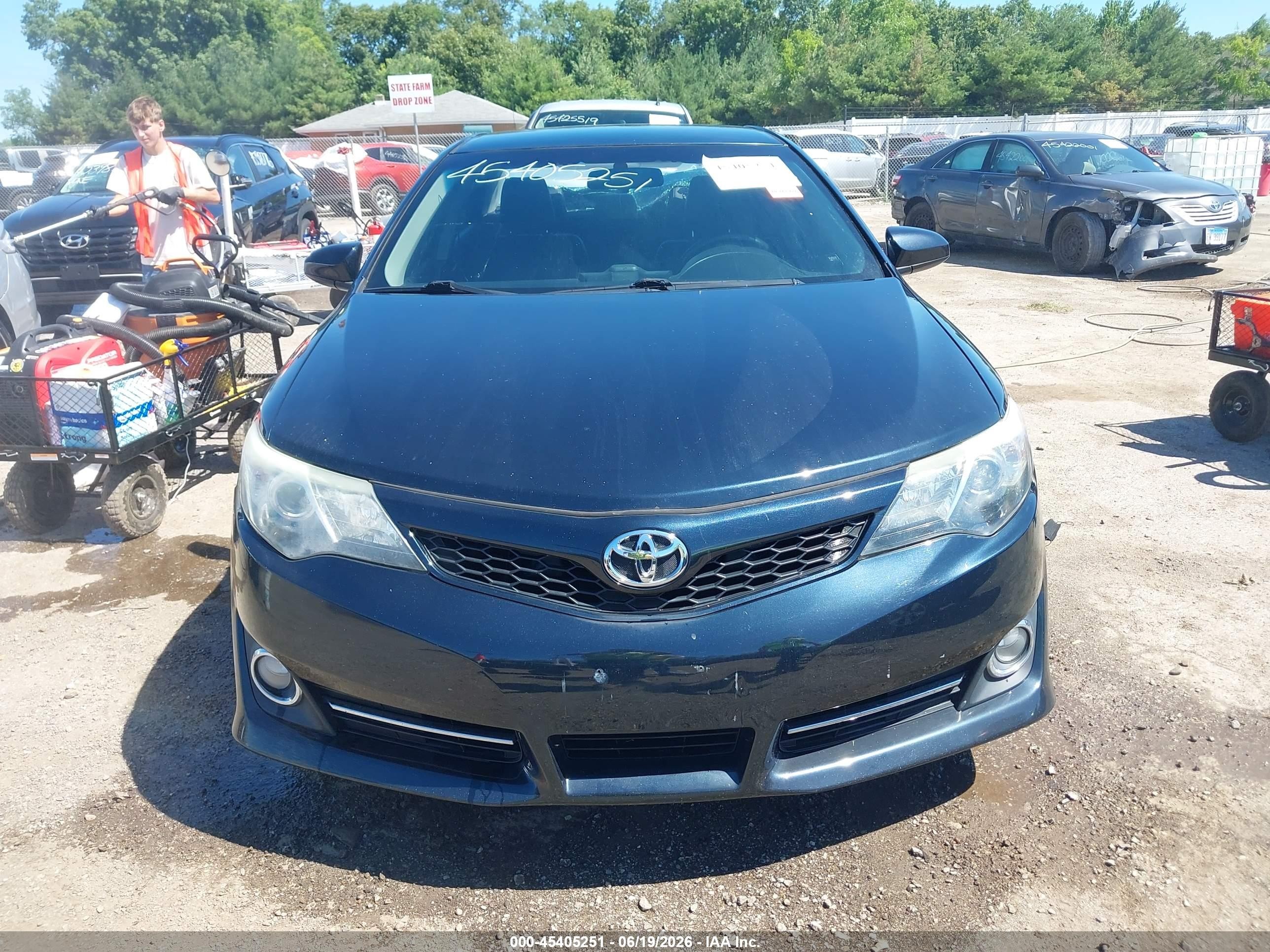 2014 Toyota Camry Se Dark Blue vin: 4T1BF1FKXEU395547