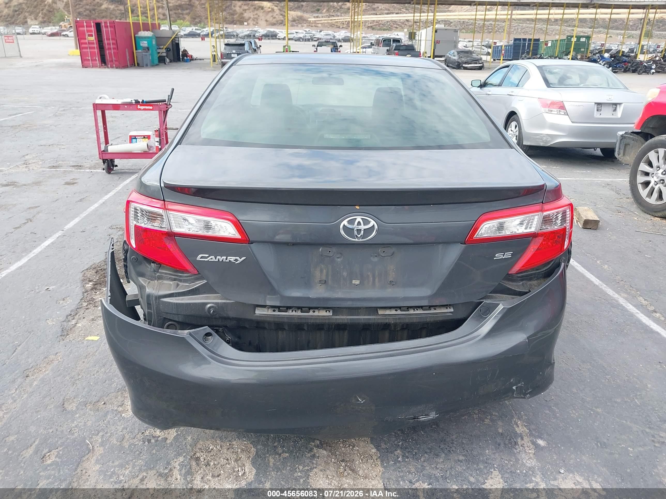 2014 Toyota Camry Se Gray vin: 4T1BF1FKXEU417840