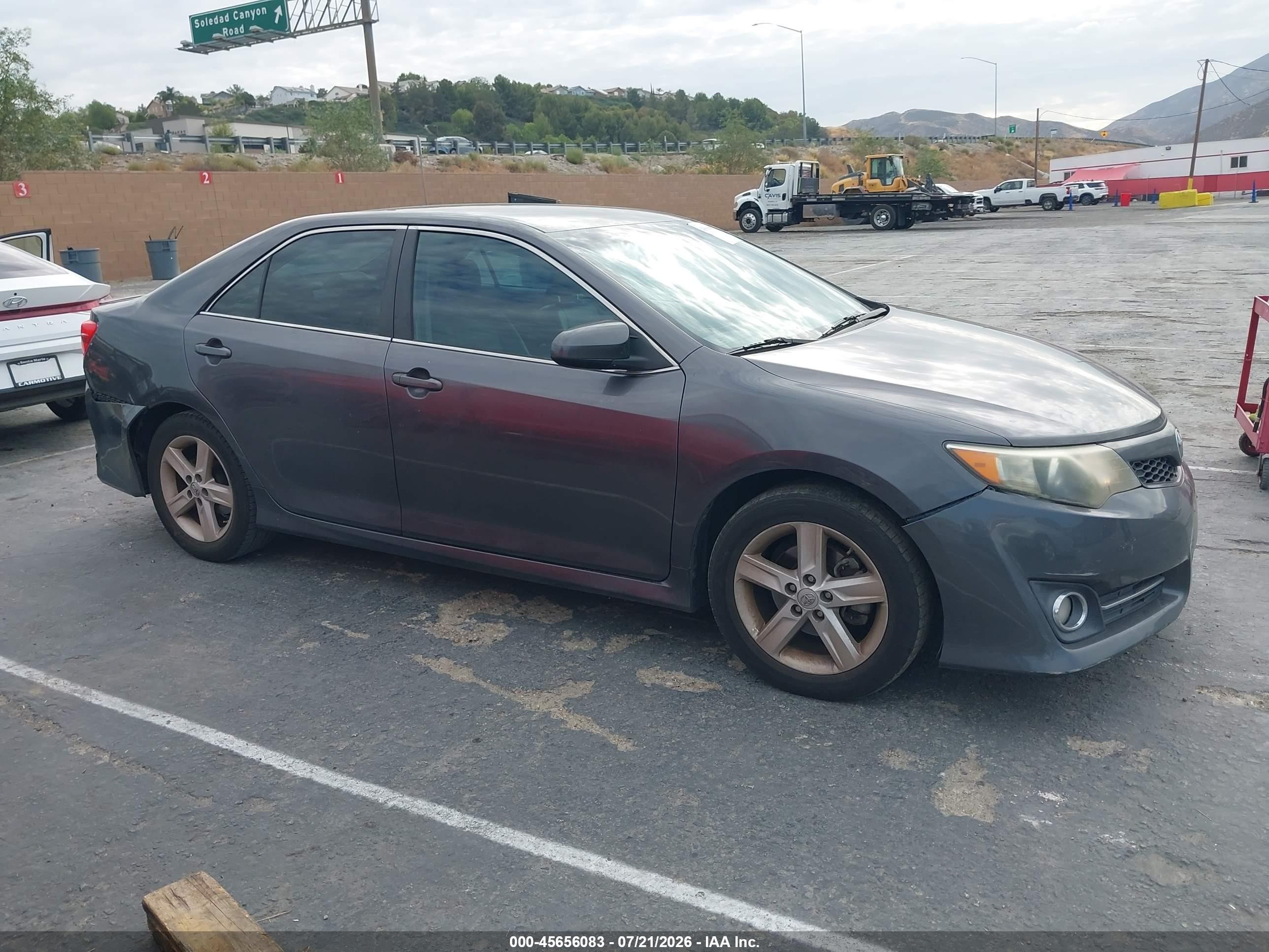 2014 Toyota Camry Se Gray vin: 4T1BF1FKXEU417840