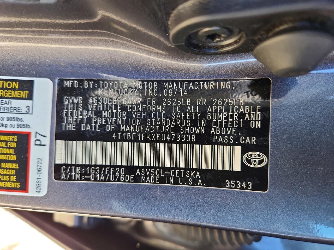 2014 Toyota Camry Se Gray vin: 4T1BF1FKXEU473308