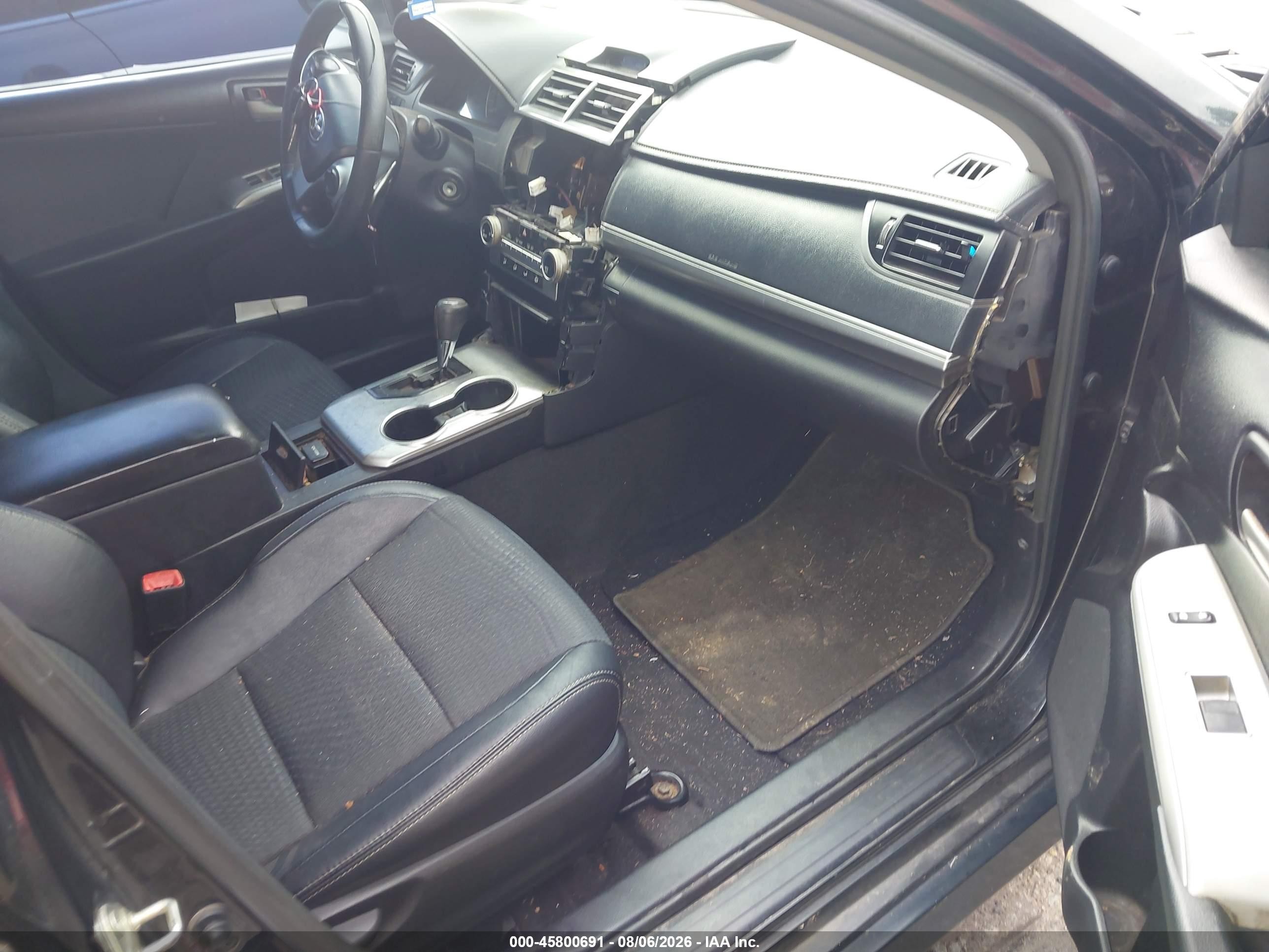 2014 Toyota Camry Se Black vin: 4T1BF1FKXEU726420