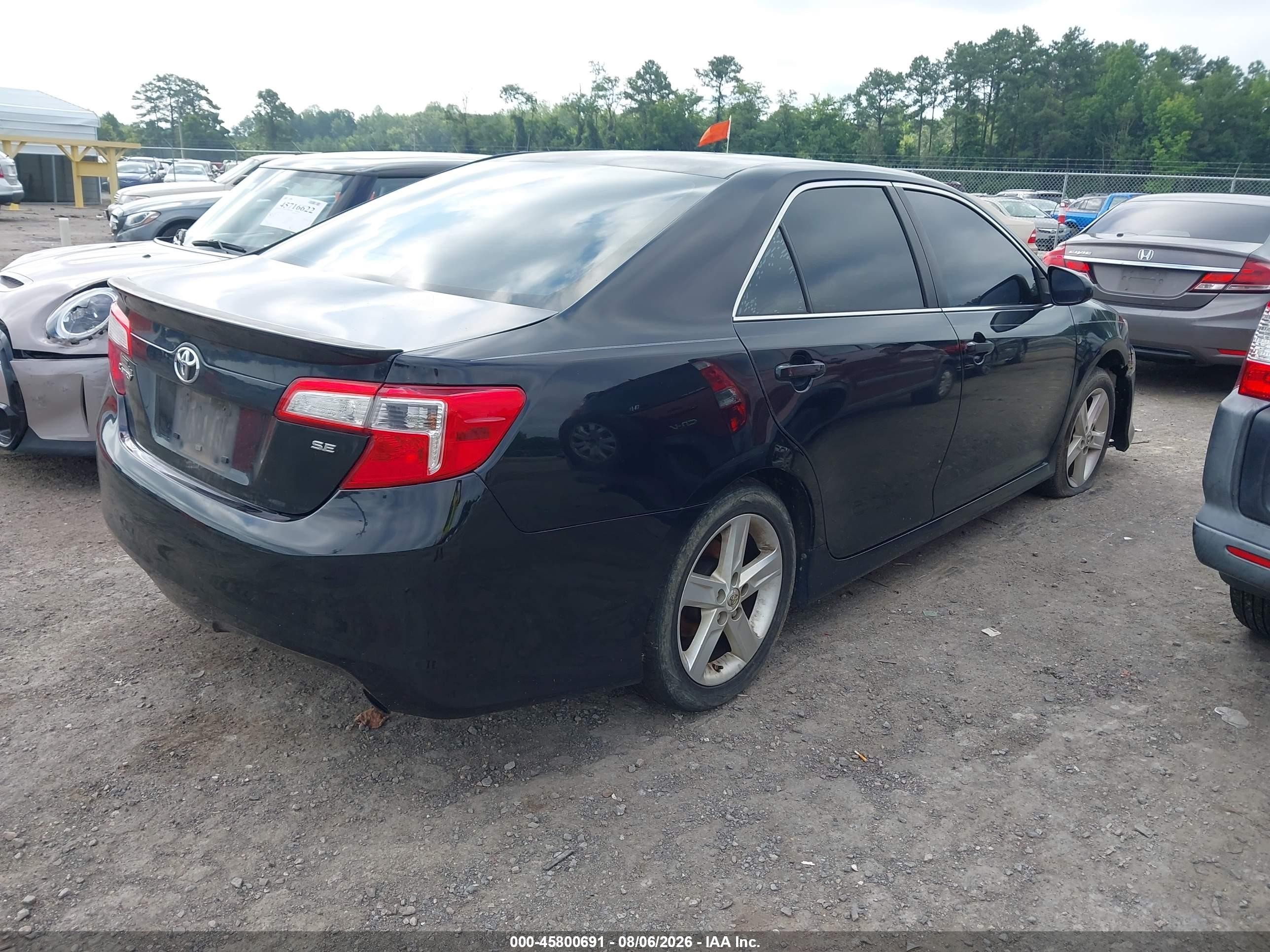 2014 Toyota Camry Se Black vin: 4T1BF1FKXEU726420