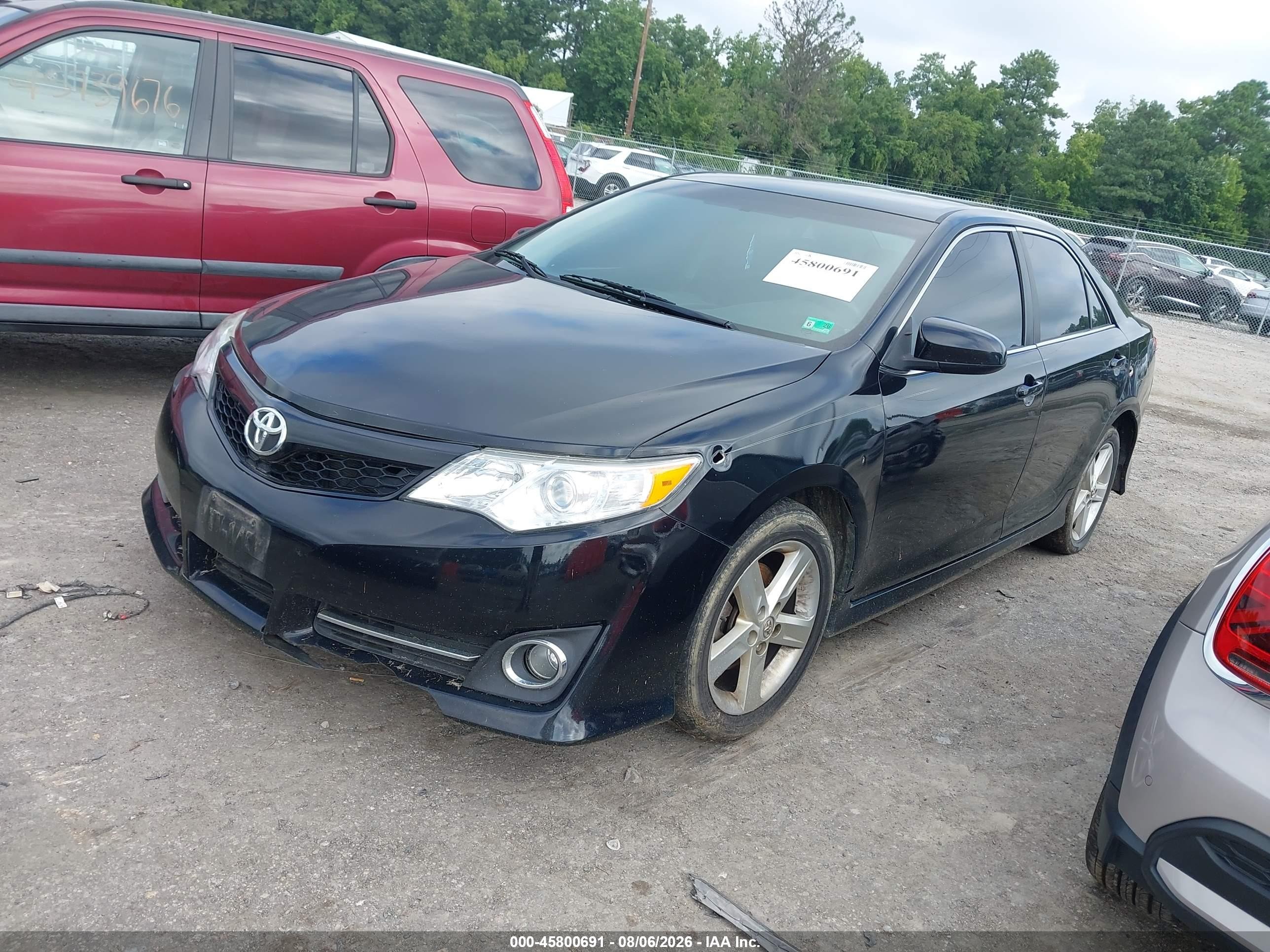 2014 Toyota Camry Se Black vin: 4T1BF1FKXEU726420