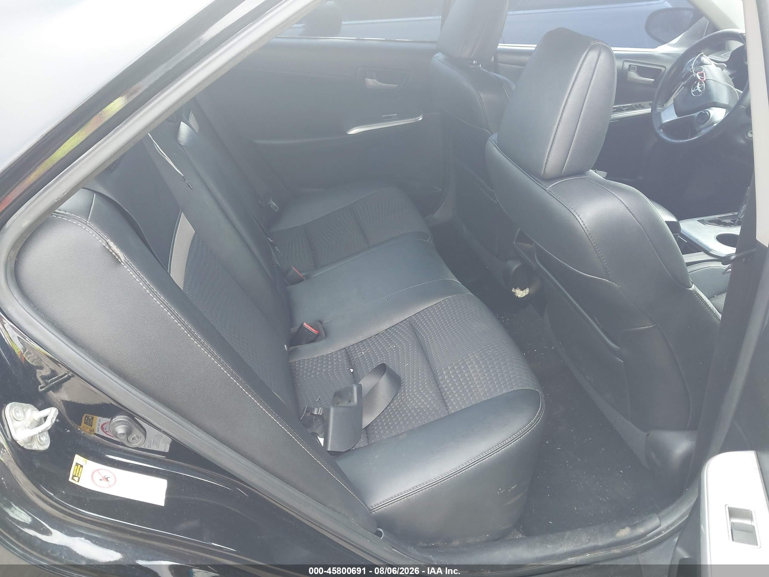 2014 Toyota Camry Se Black vin: 4T1BF1FKXEU726420