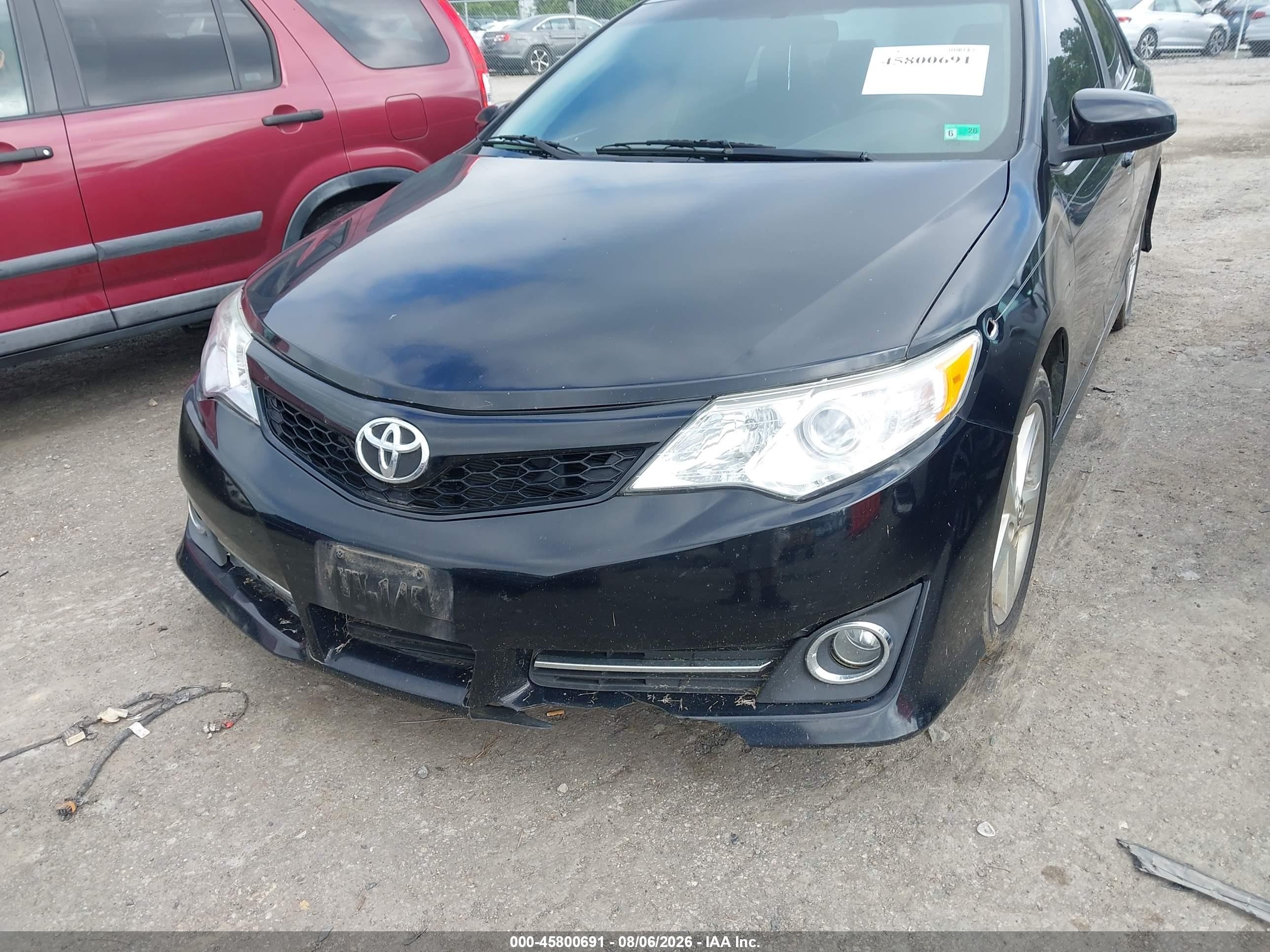 2014 Toyota Camry Se Black vin: 4T1BF1FKXEU726420
