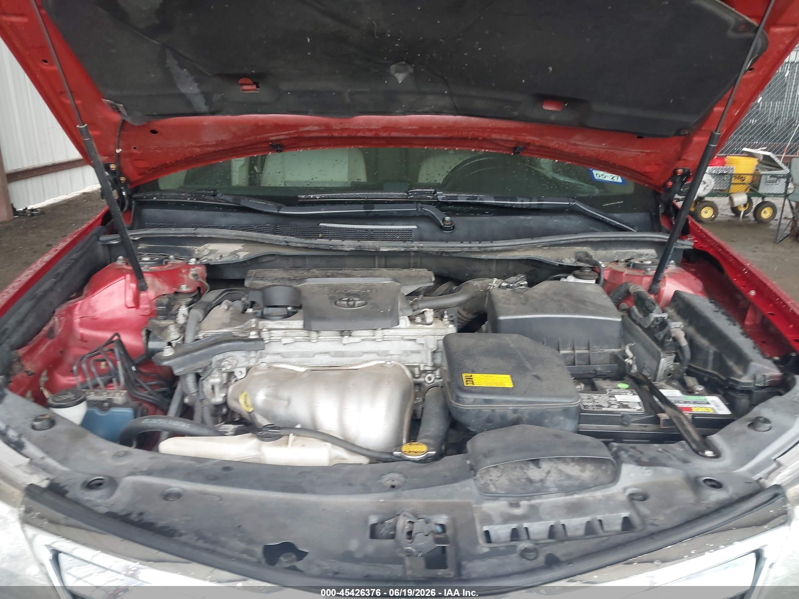 2014 Toyota Camry Xle Red vin: 4T1BF1FKXEU744660