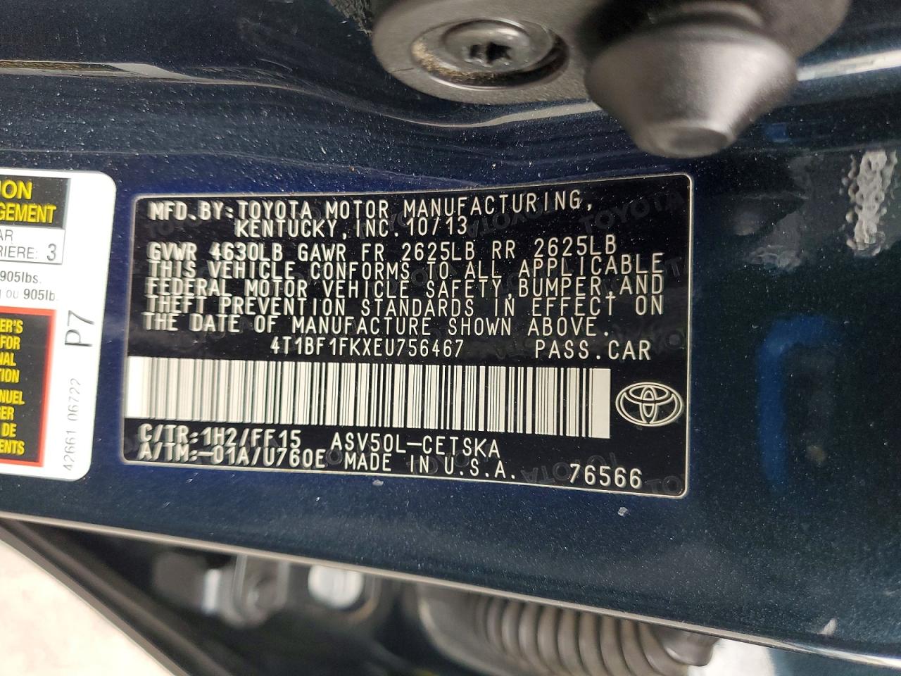 2014 Toyota Camry Se Gray vin: 4T1BF1FKXEU756467