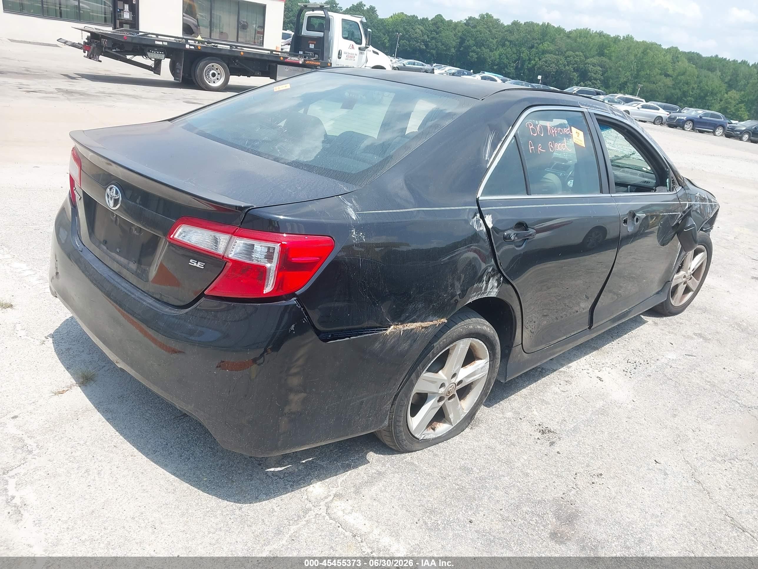 2014 Toyota Camry Se Black vin: 4T1BF1FKXEU756470