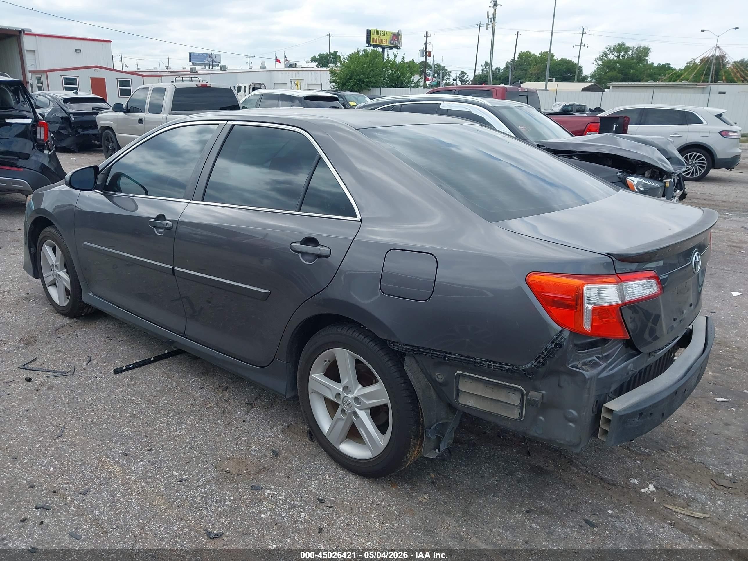 2014 Toyota Camry Se Gray vin: 4T1BF1FKXEU762950