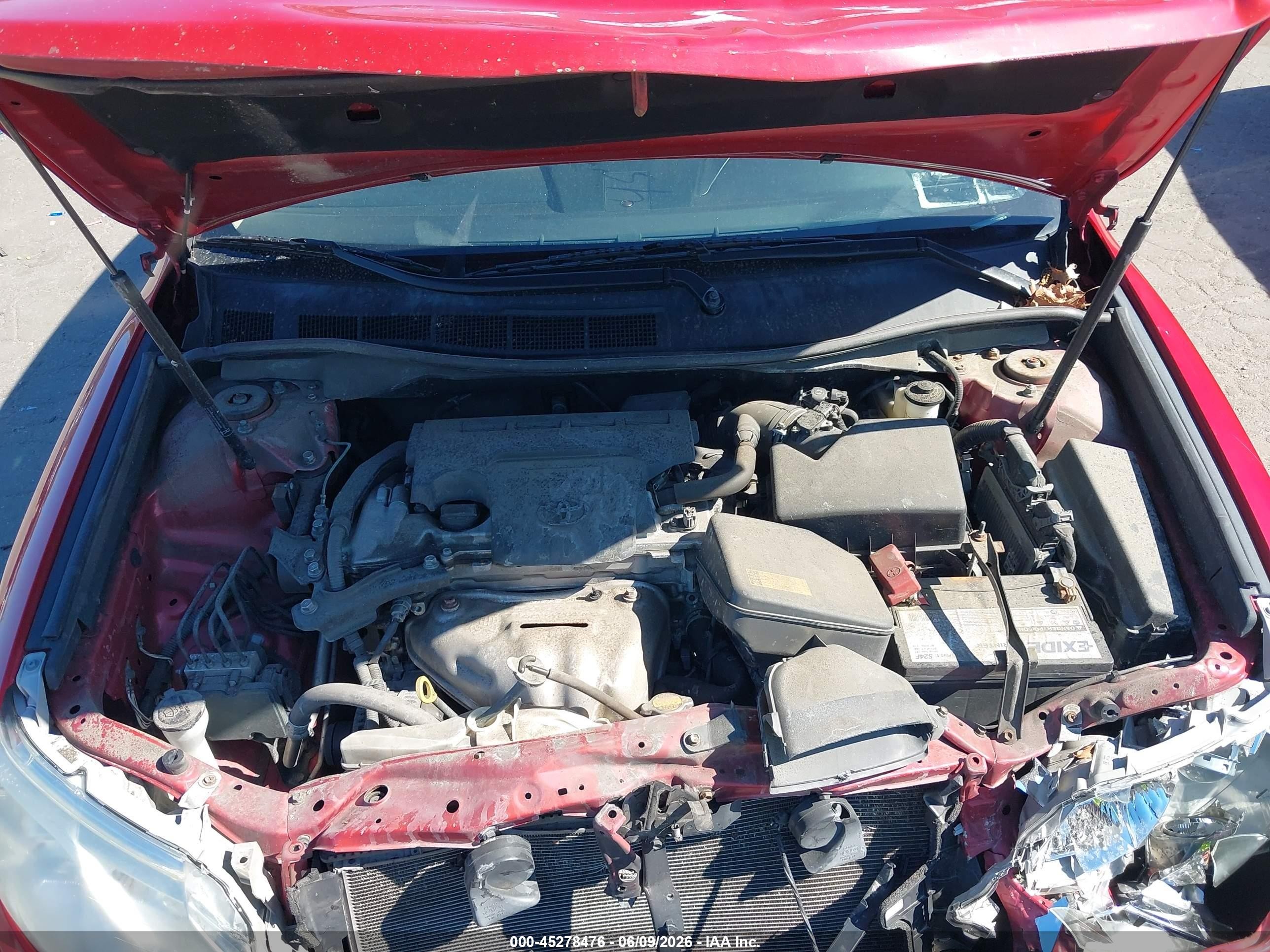 2014 Toyota Camry Le Red vin: 4T1BF1FKXEU797133