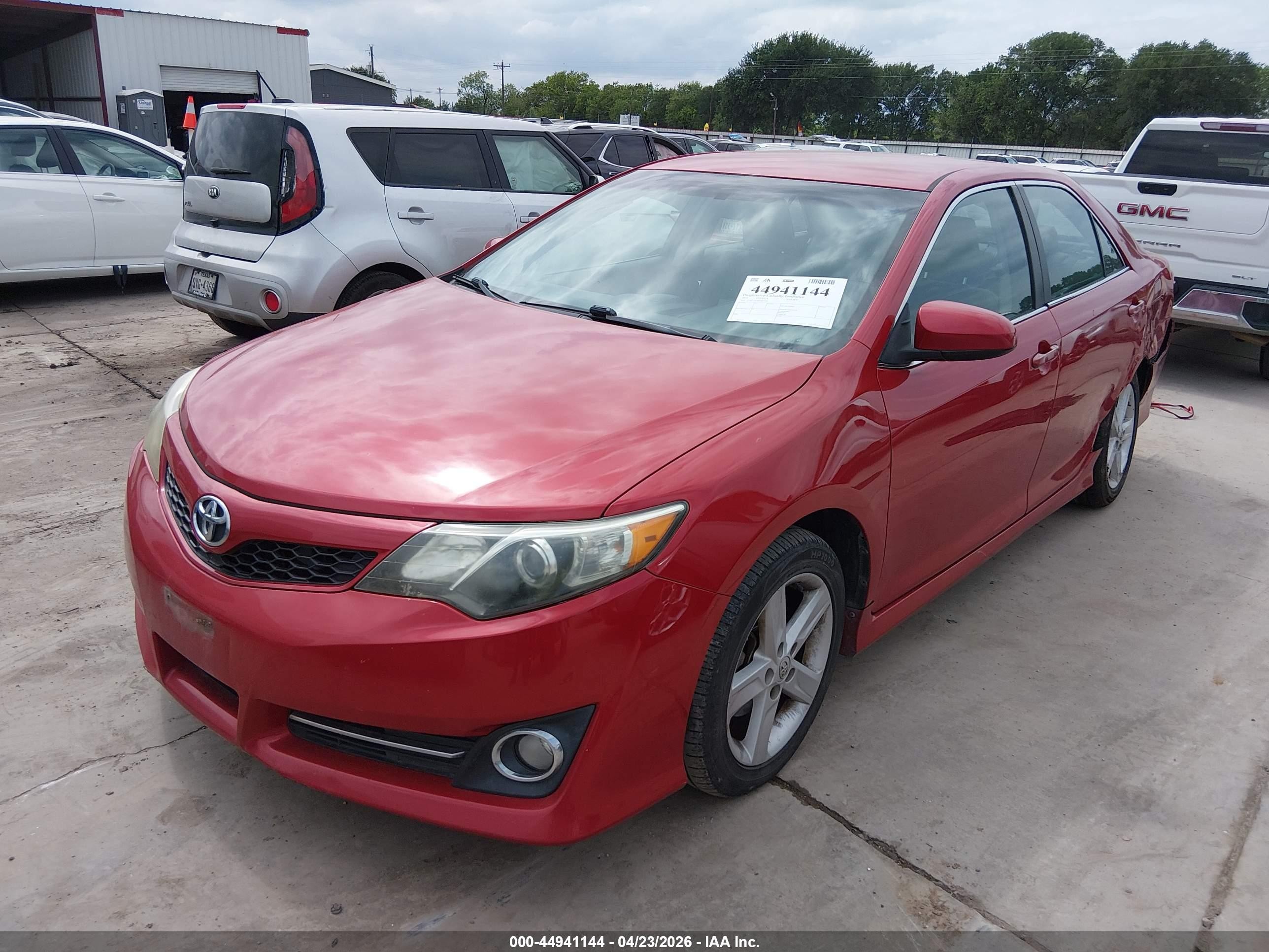 2014 Toyota Camry Se Red vin: 4T1BF1FKXEU807479