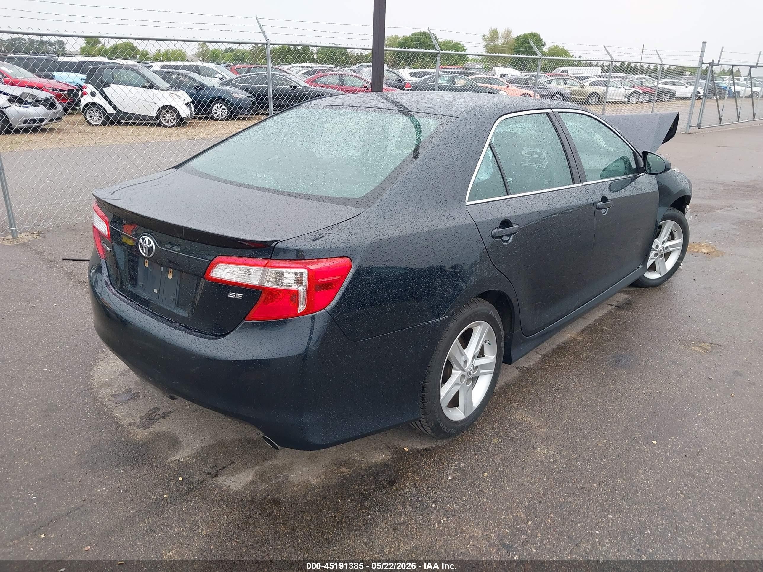 2014 Toyota Camry Se Black vin: 4T1BF1FKXEU810480