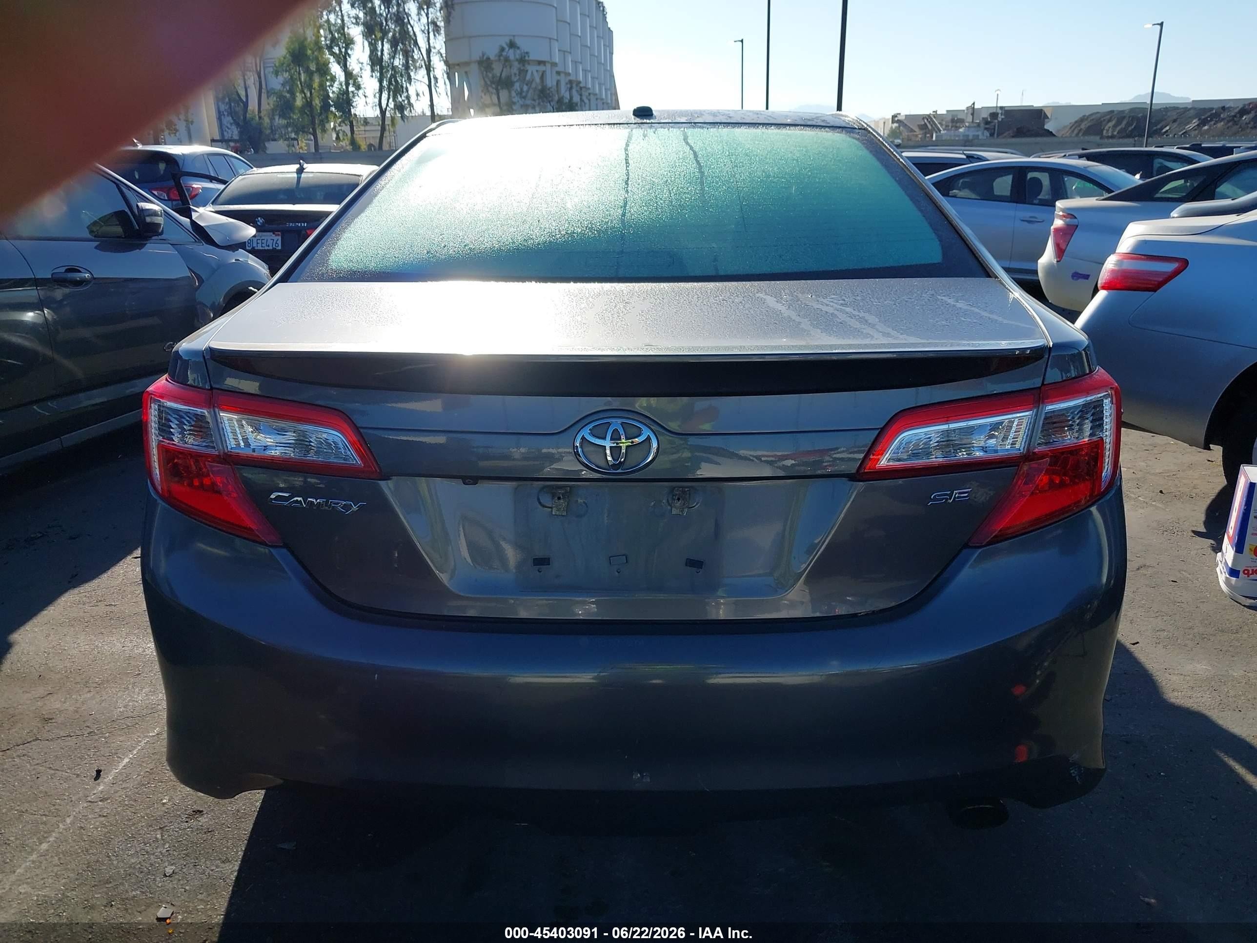 2014 Toyota Camry Se Sport Gray vin: 4T1BF1FKXEU820801