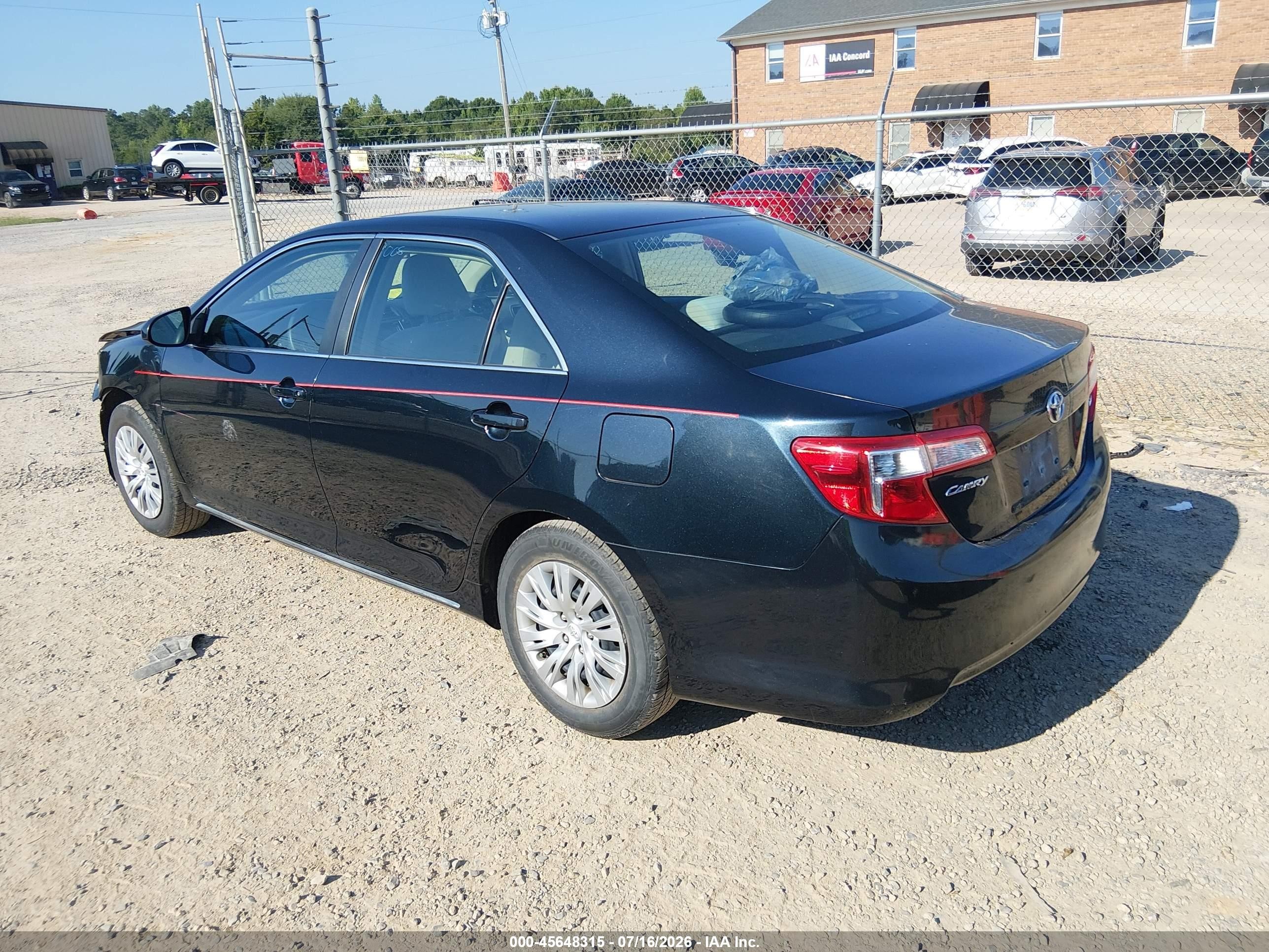 2014 Toyota Camry Le Black vin: 4T1BF1FKXEU838697