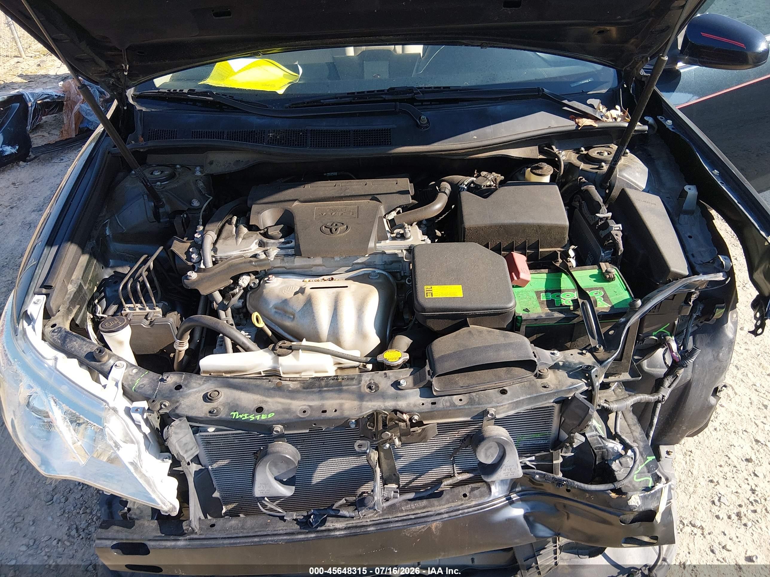 2014 Toyota Camry Le Black vin: 4T1BF1FKXEU838697