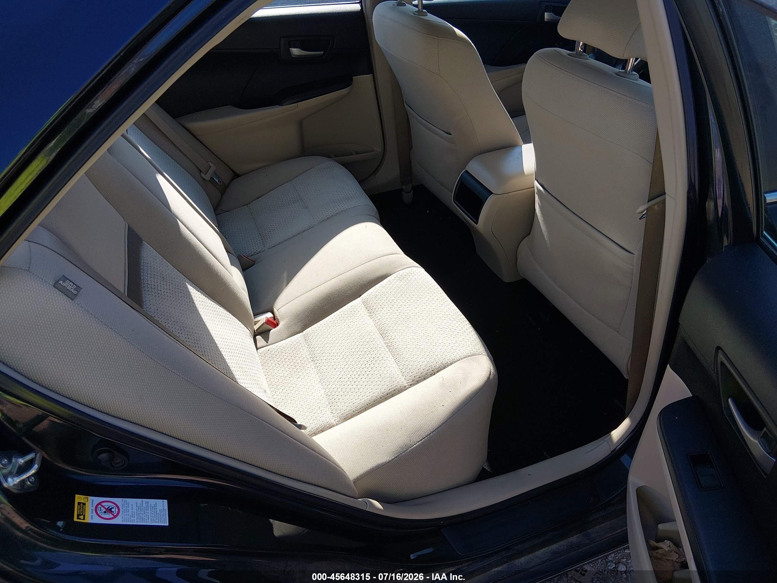 2014 Toyota Camry Le Black vin: 4T1BF1FKXEU838697