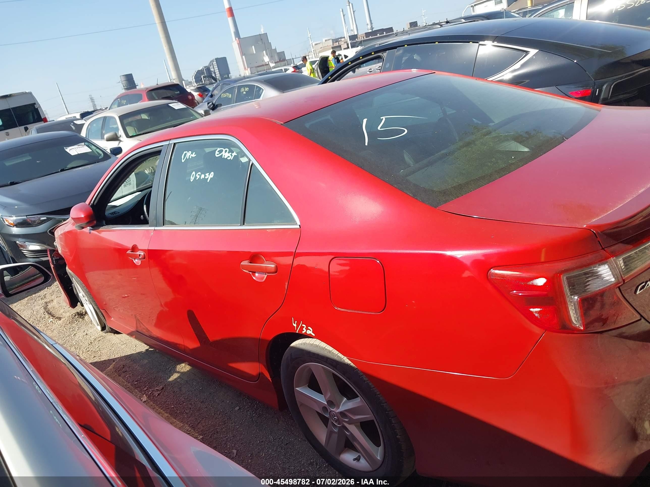 2014 Toyota Camry Se Red vin: 4T1BF1FKXEU871196