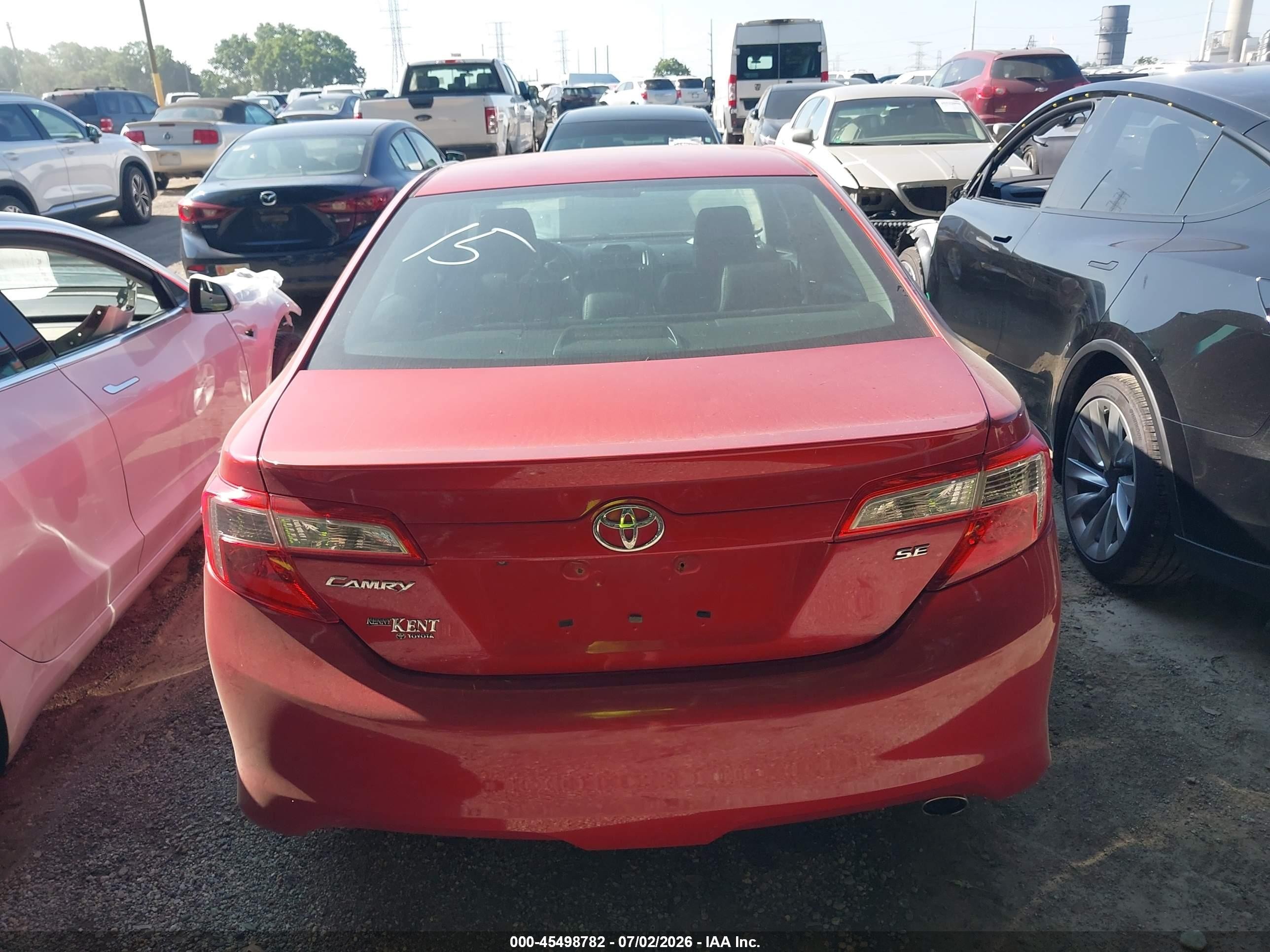 2014 Toyota Camry Se Red vin: 4T1BF1FKXEU871196