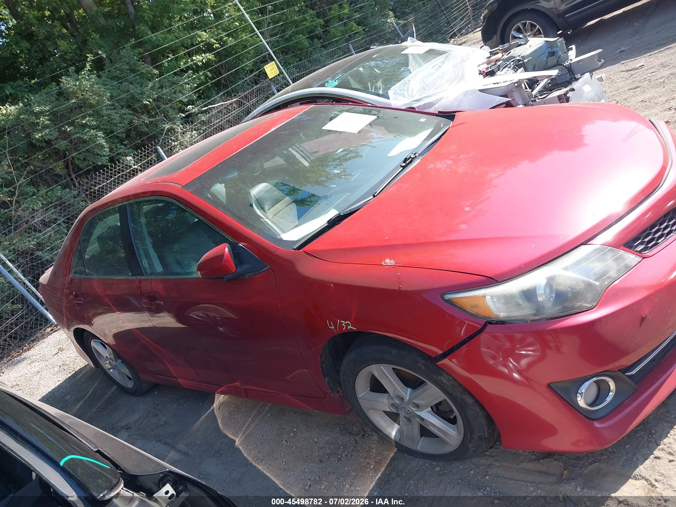 2014 Toyota Camry Se Red vin: 4T1BF1FKXEU871196