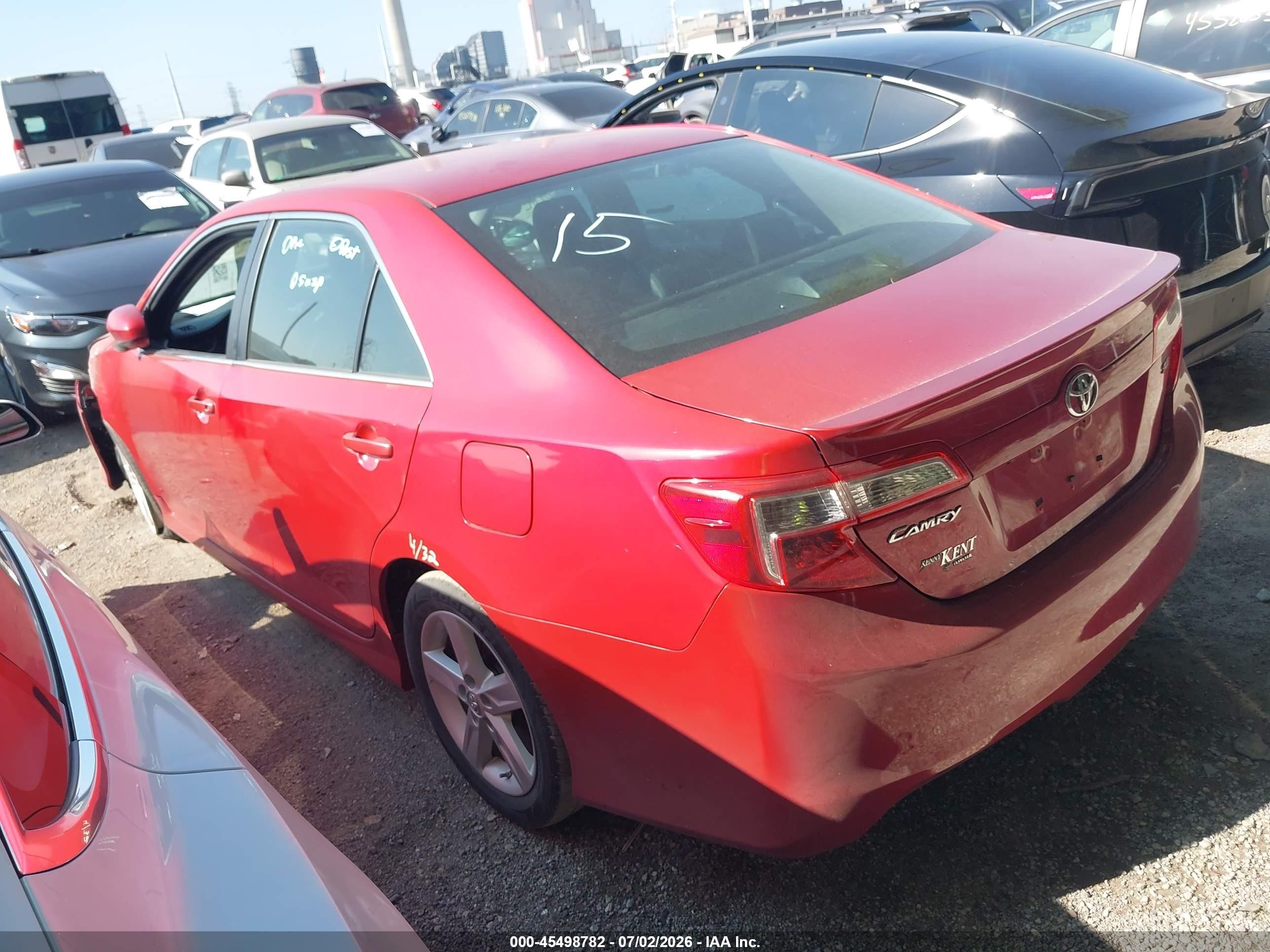 2014 Toyota Camry Se Red vin: 4T1BF1FKXEU871196