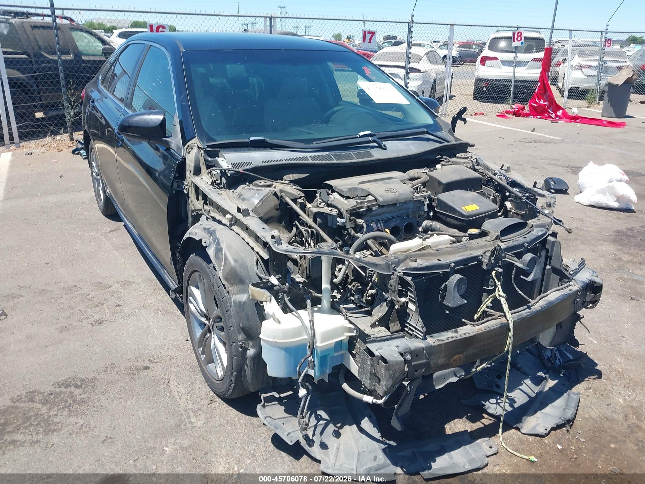 2015 Toyota Camry Se Black vin: 4T1BF1FKXFU010036