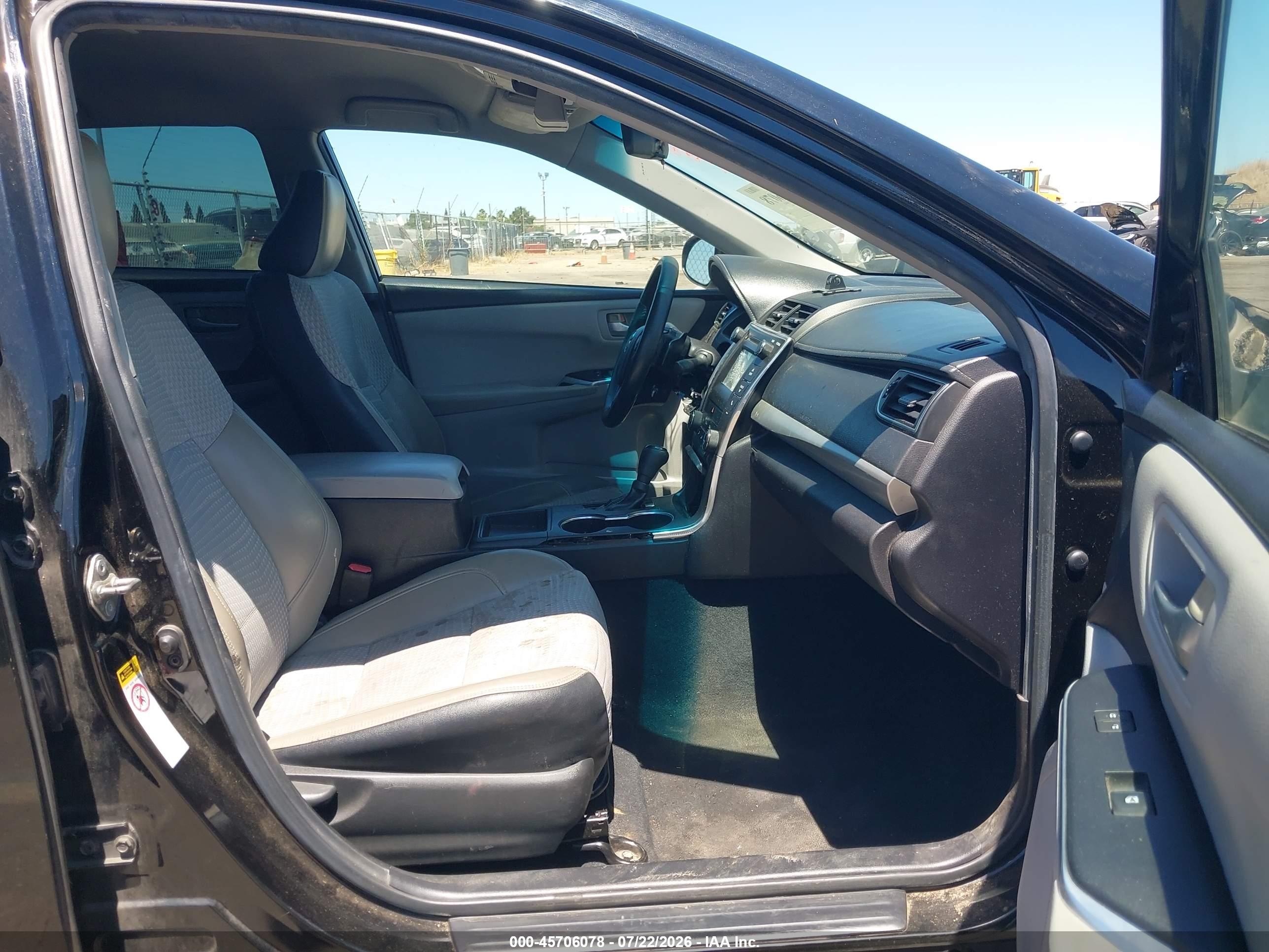 2015 Toyota Camry Se Black vin: 4T1BF1FKXFU010036