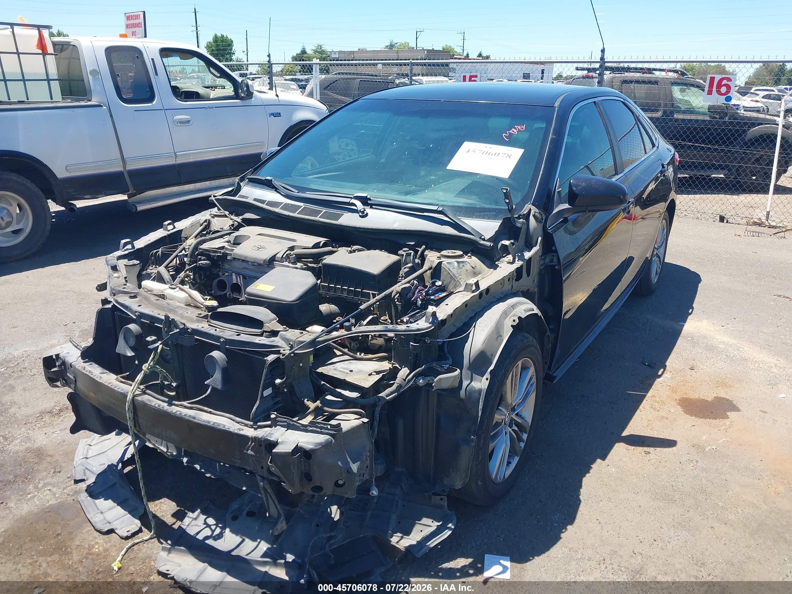 2015 Toyota Camry Se Black vin: 4T1BF1FKXFU010036