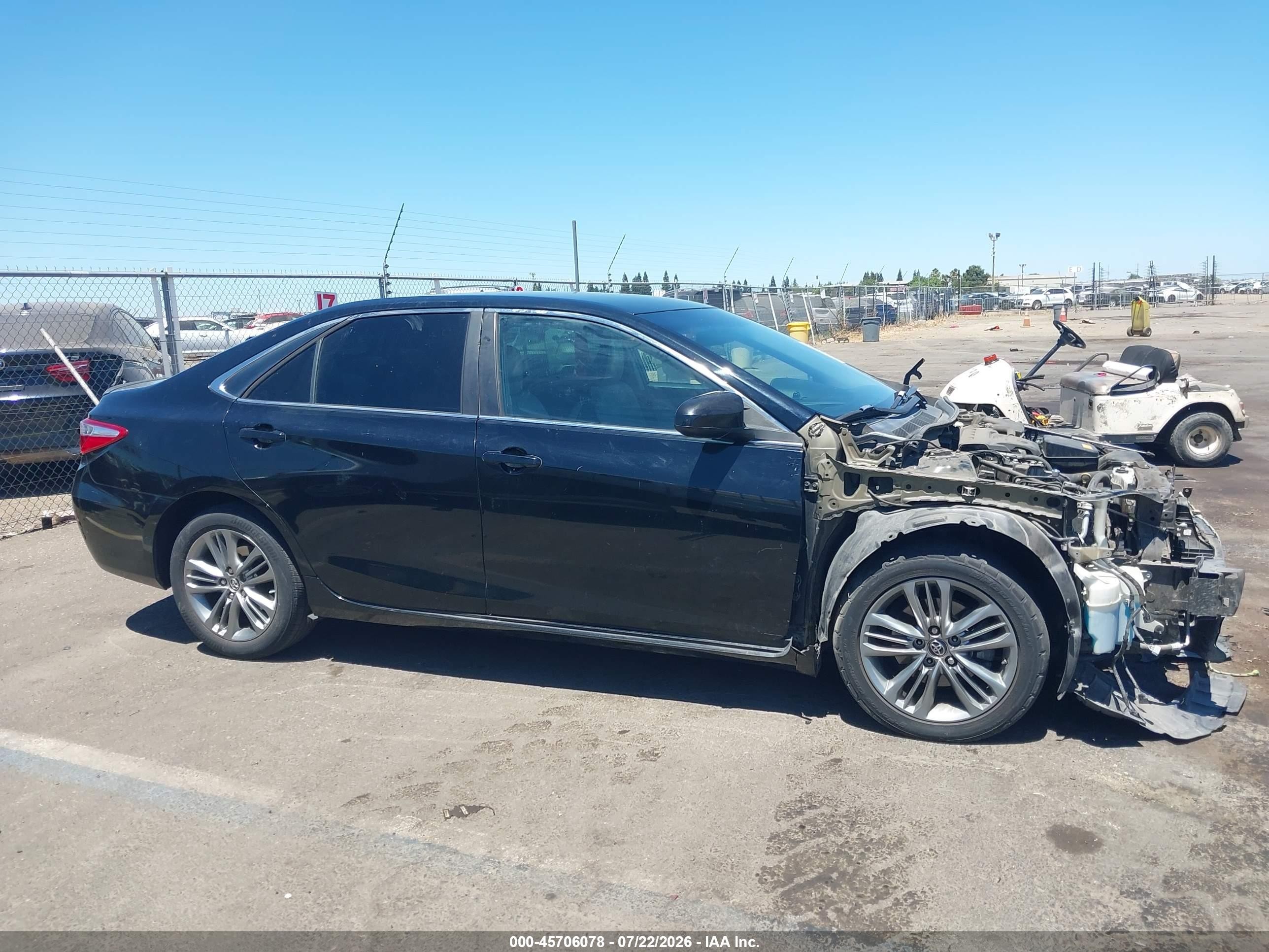 2015 Toyota Camry Se Black vin: 4T1BF1FKXFU010036