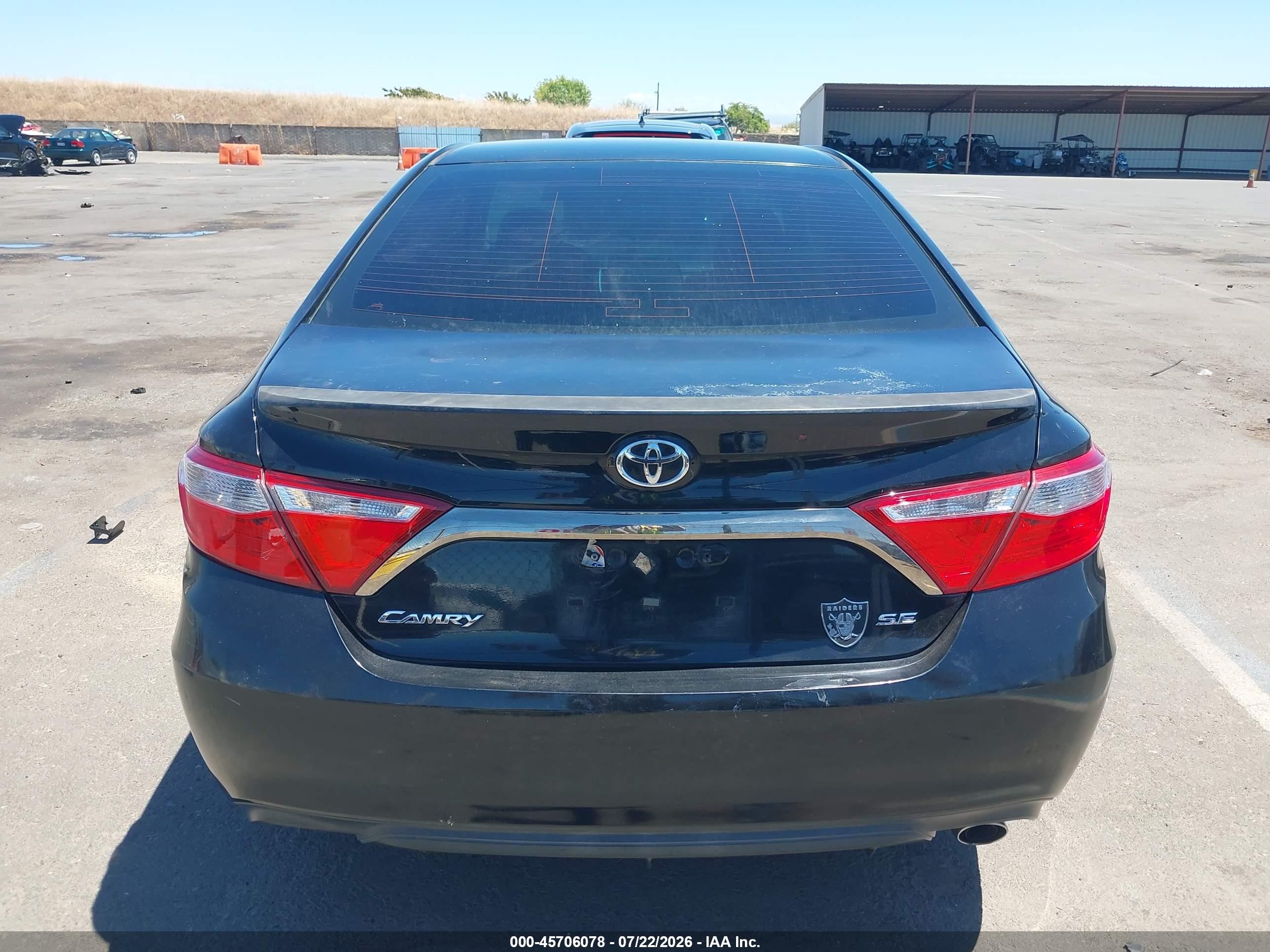 2015 Toyota Camry Se Black vin: 4T1BF1FKXFU010036
