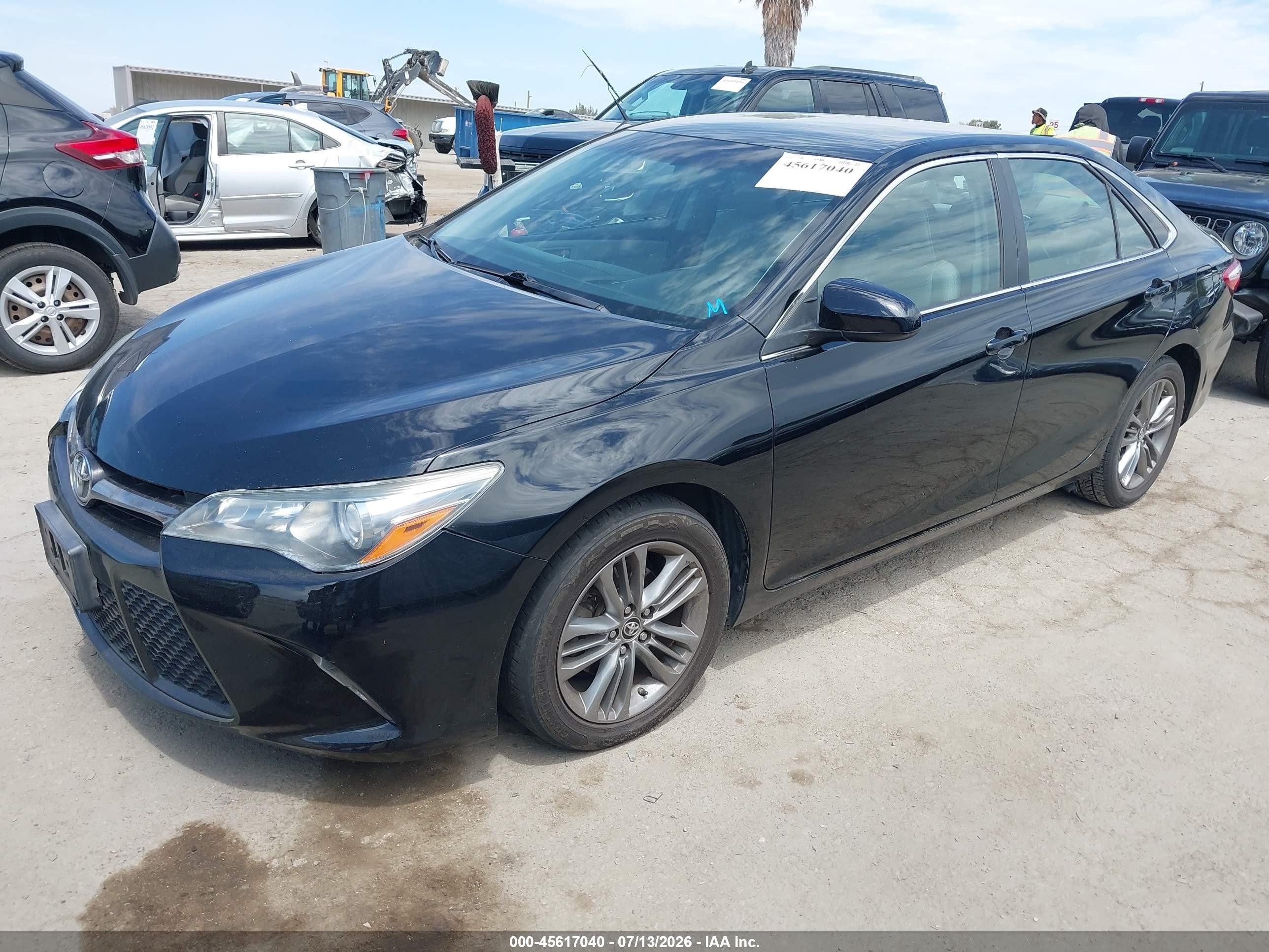 2015 Toyota Camry Se Черный vin: 4T1BF1FKXFU033672