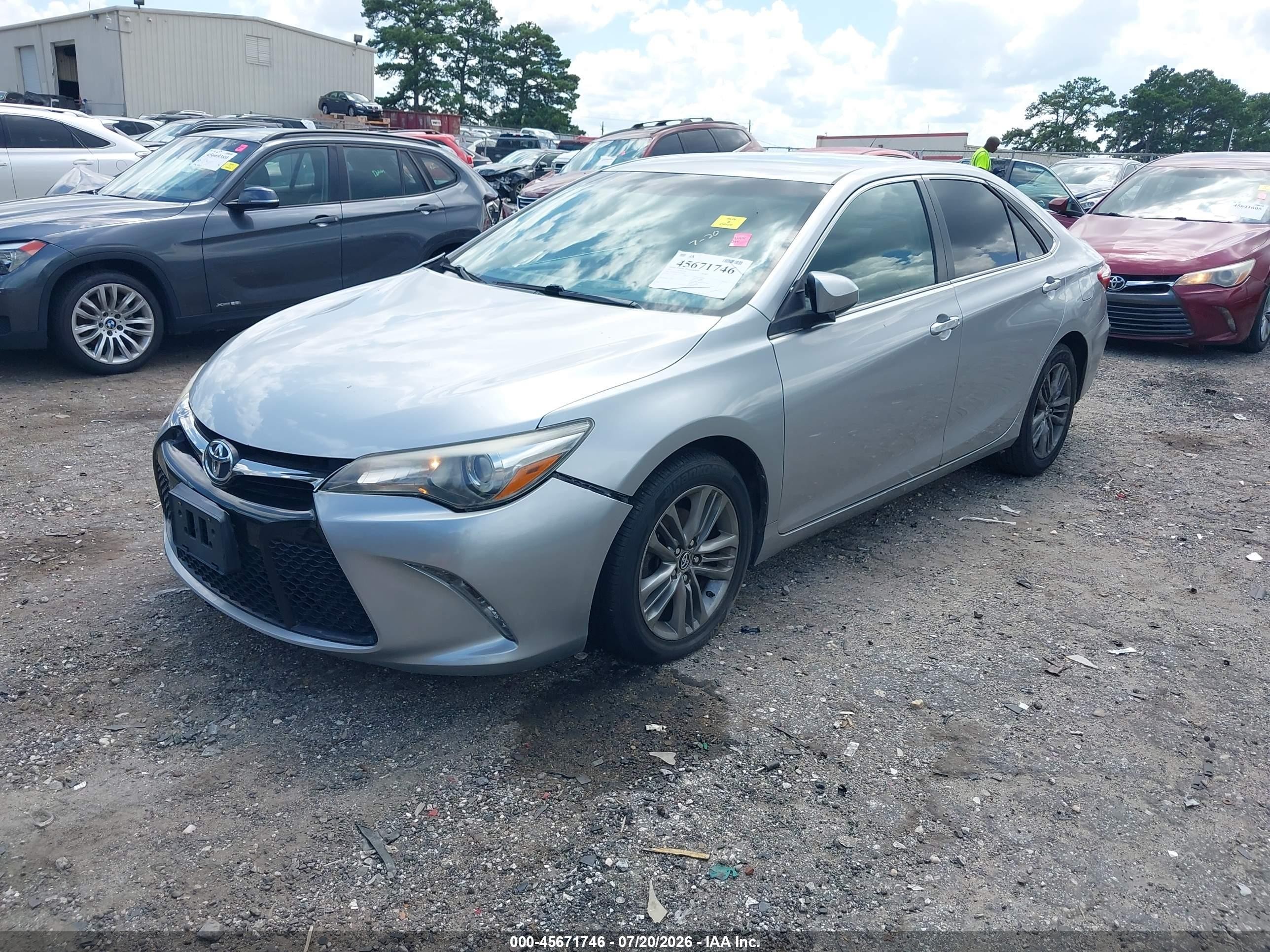 2015 Toyota Camry Se Silver vin: 4T1BF1FKXFU079681