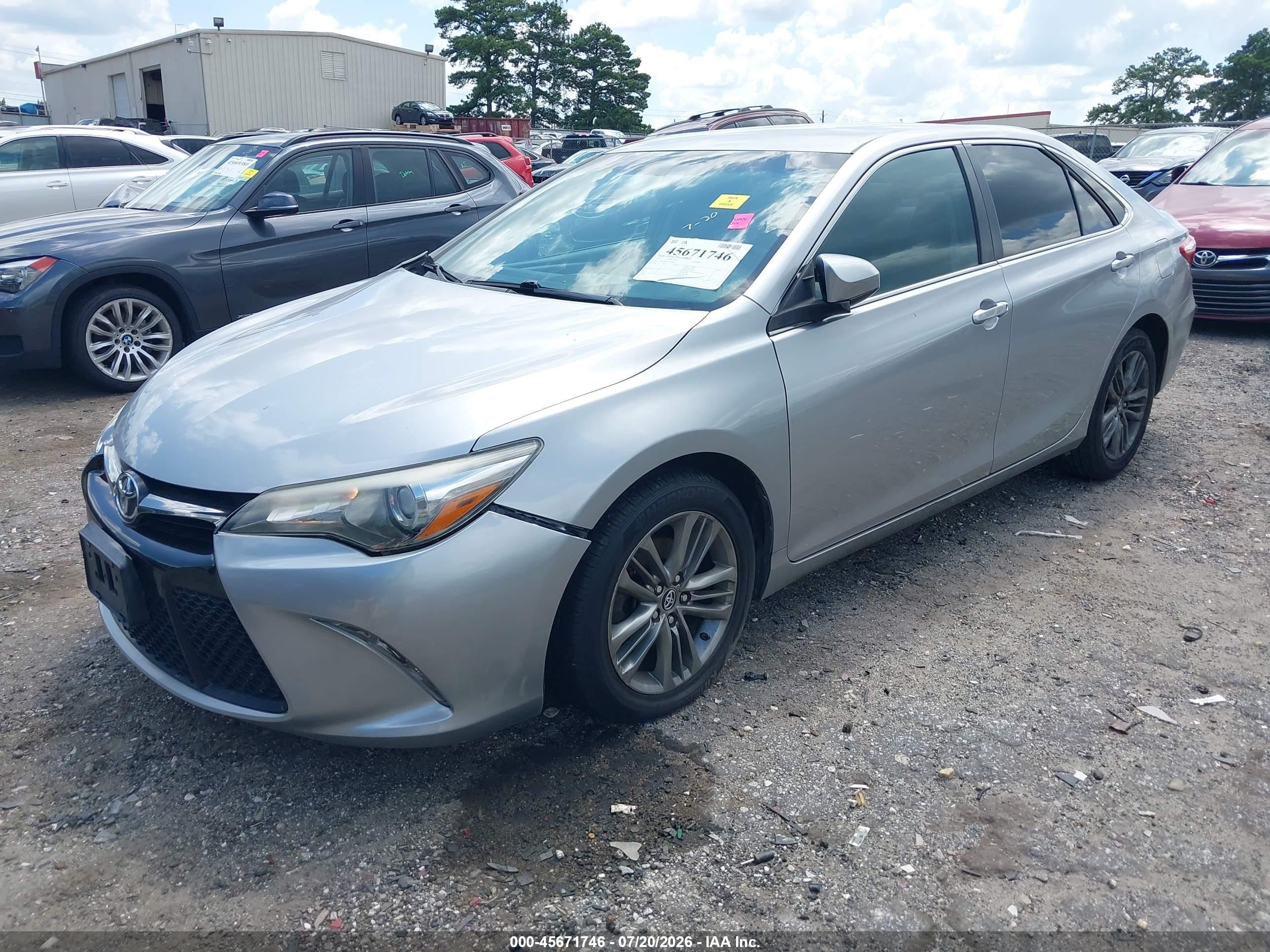 2015 Toyota Camry Se Silver vin: 4T1BF1FKXFU079681