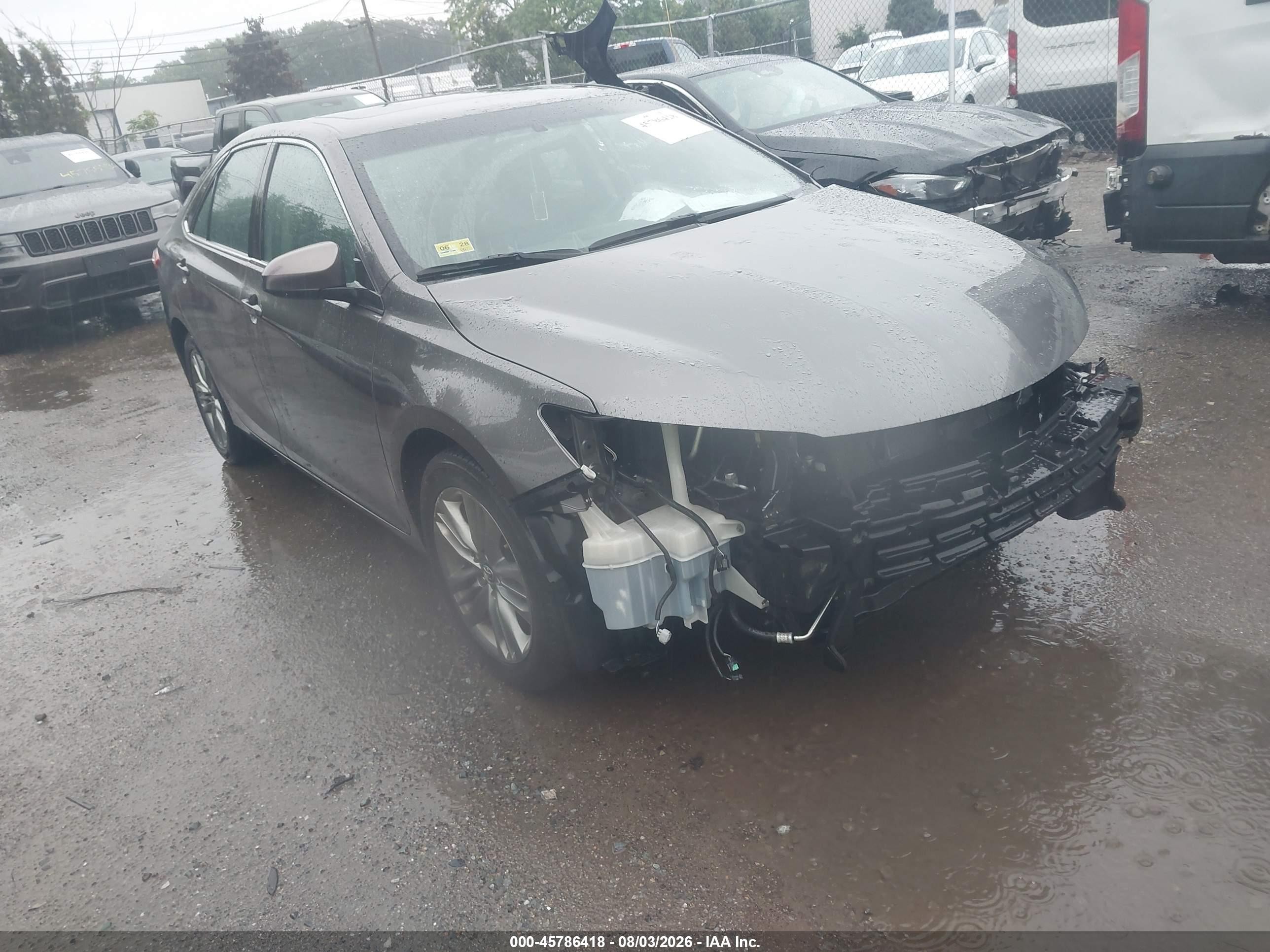 2015 Toyota Camry Se Gray vin: 4T1BF1FKXFU080152
