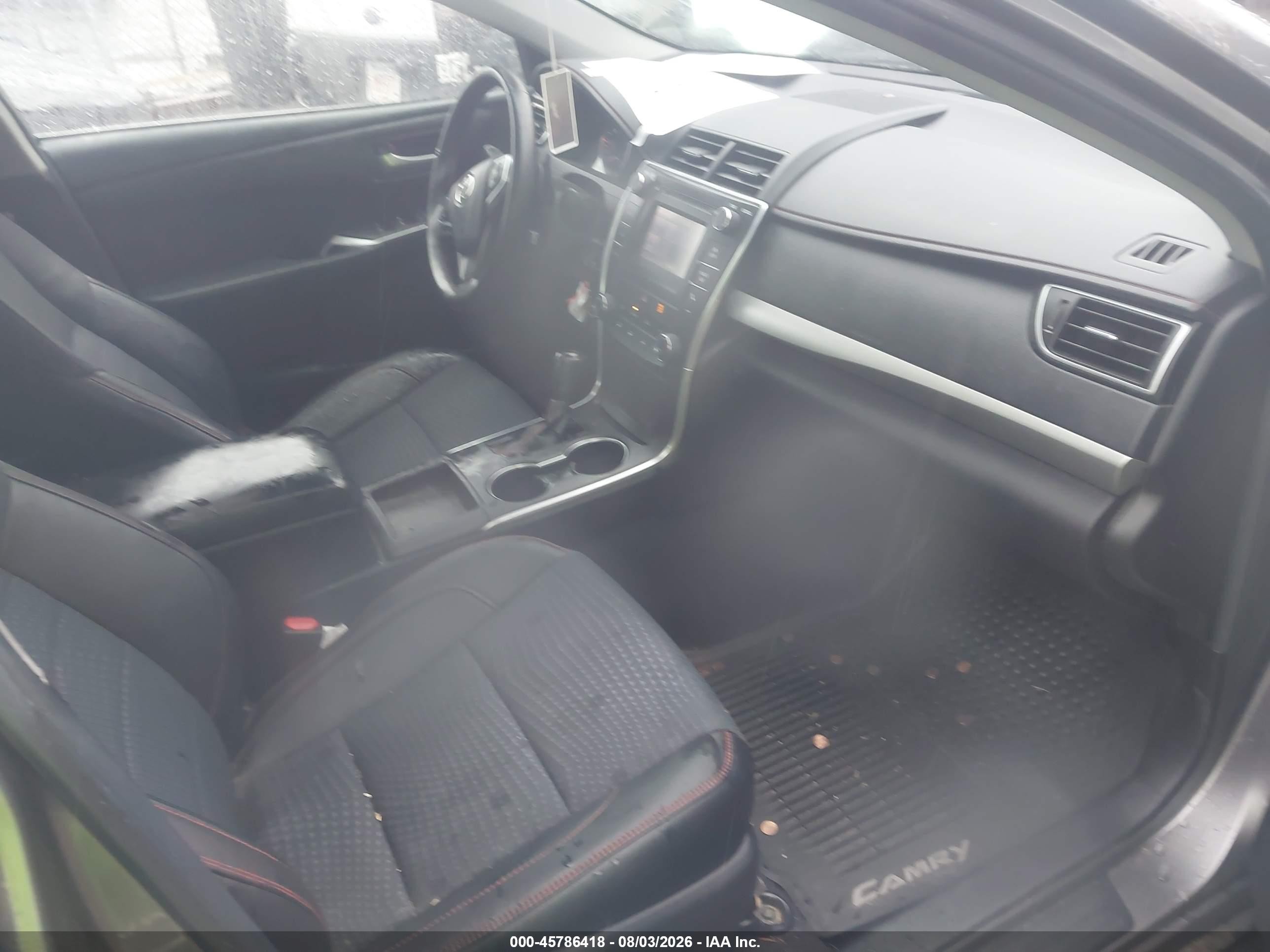 2015 Toyota Camry Se Gray vin: 4T1BF1FKXFU080152