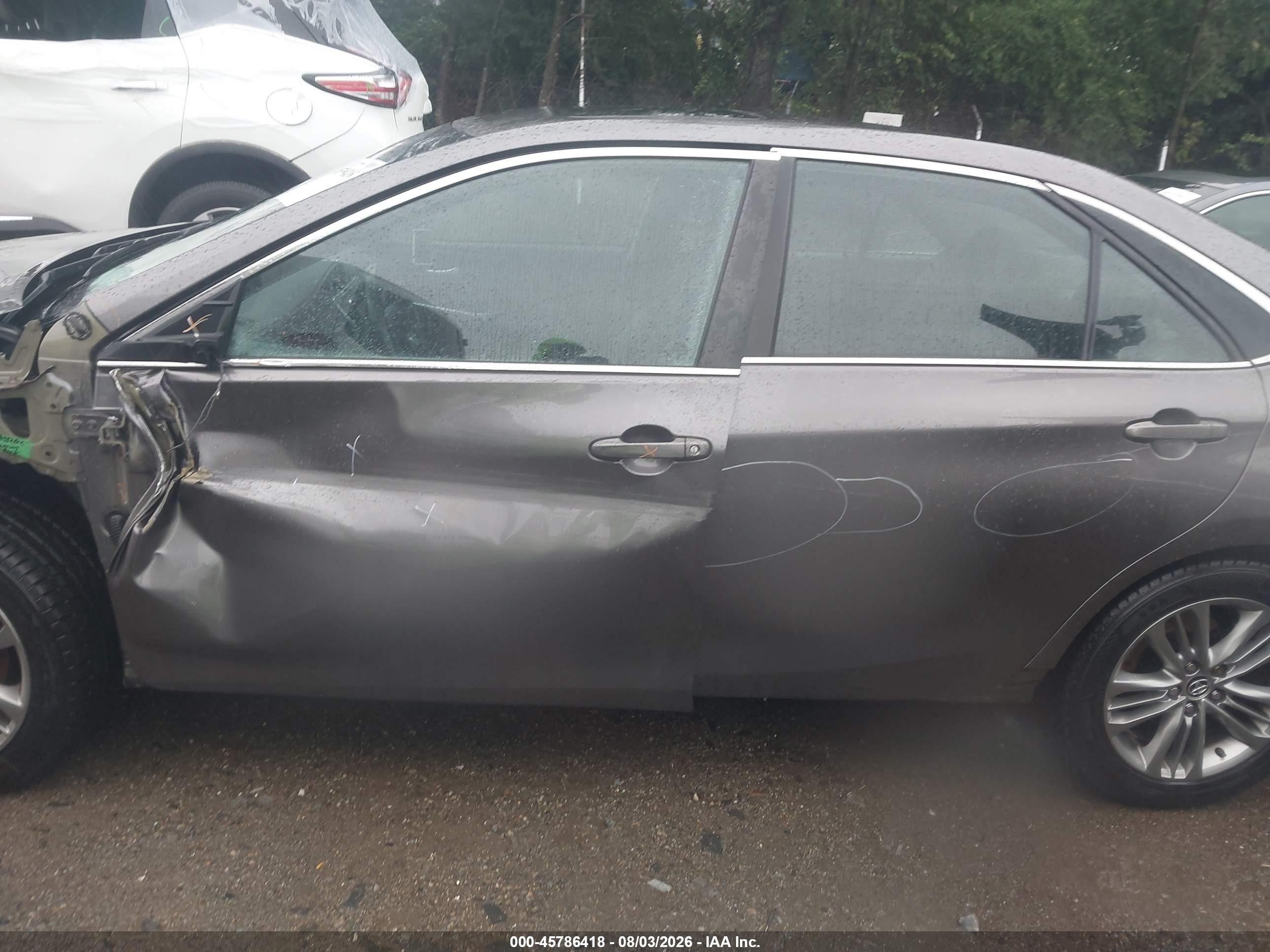 2015 Toyota Camry Se Gray vin: 4T1BF1FKXFU080152